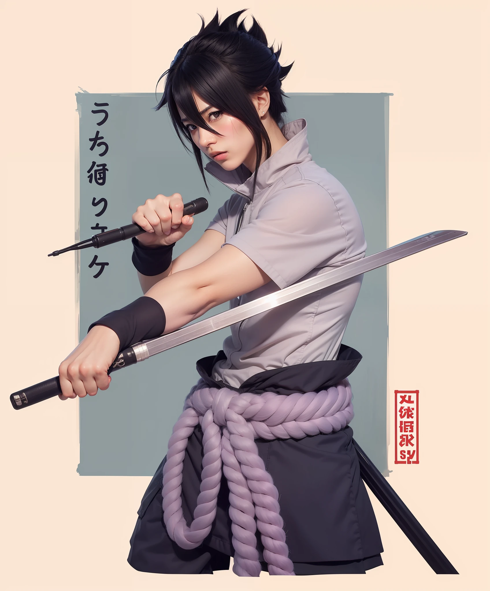 Sasuke Uchira, extremely realistic,