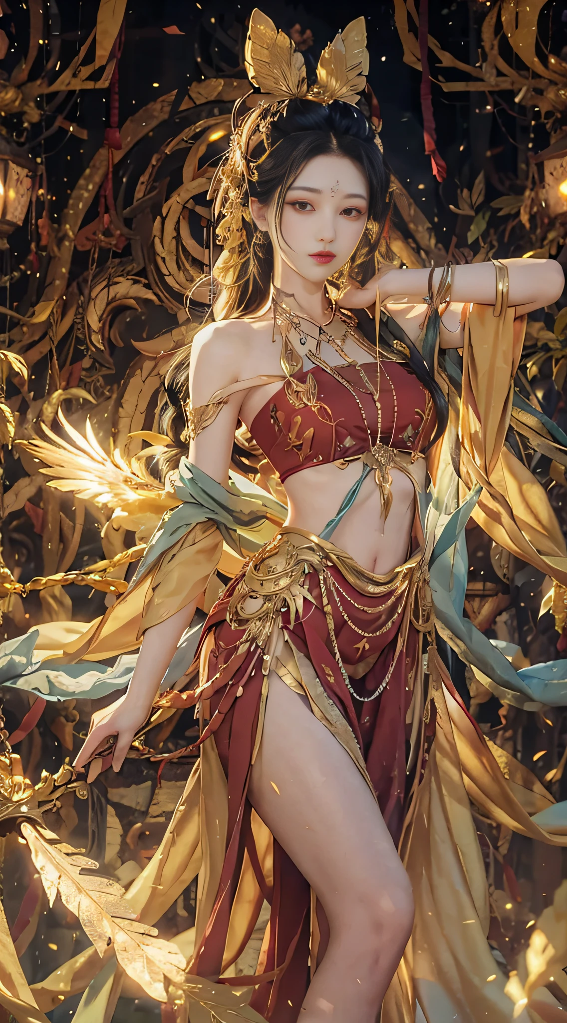 Golden feathers