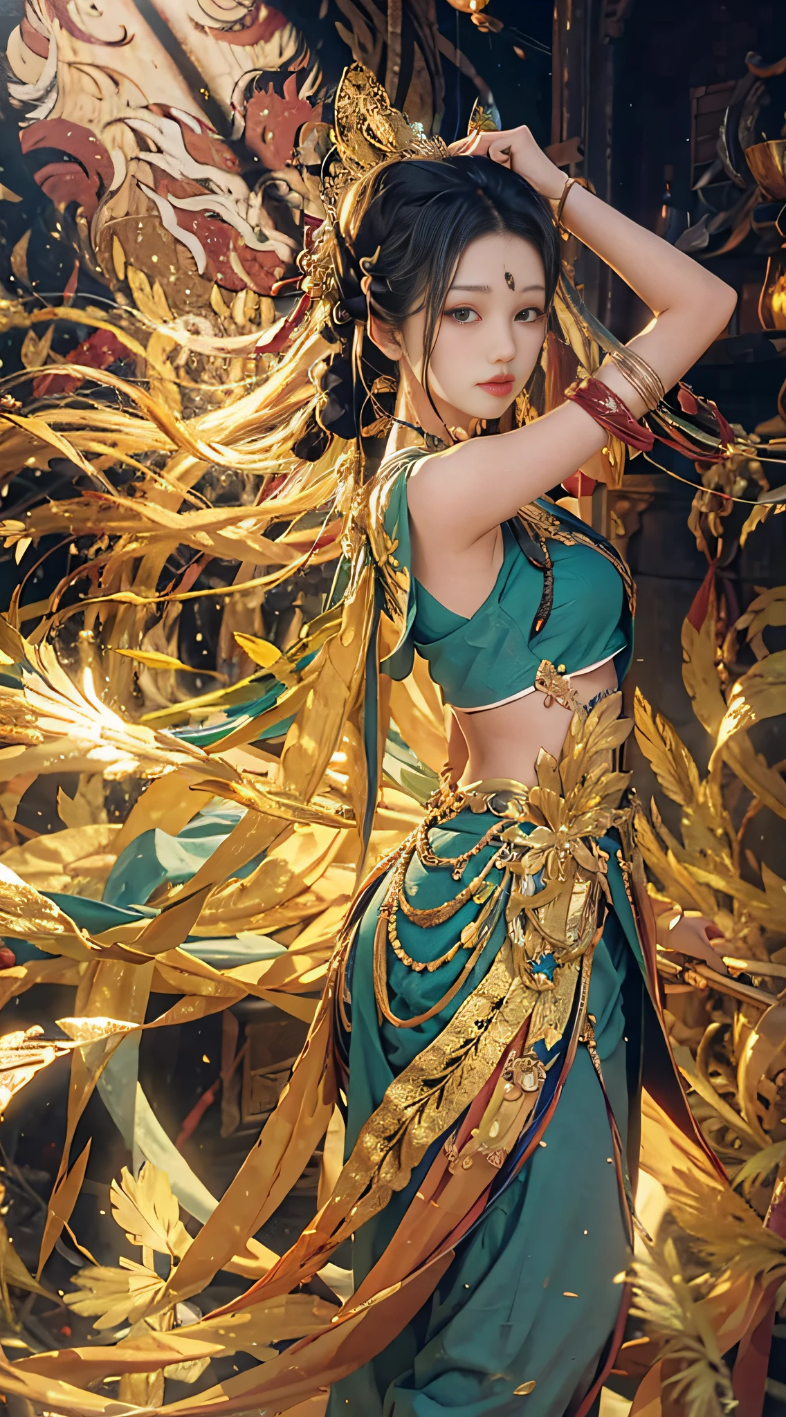 Golden feathers