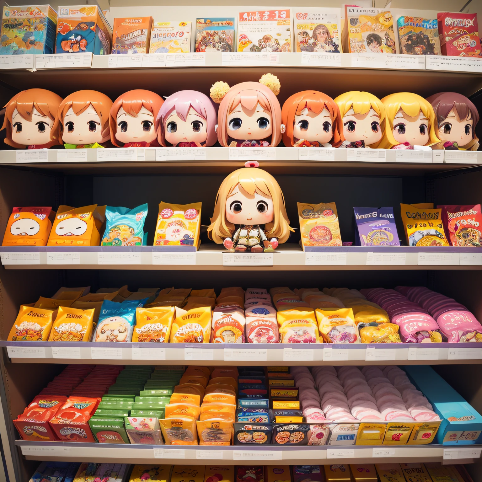 output, Cute and healing Japanese anime and manga style, Snacks for children, Glade, Japanese healing anime big-headed doll, anime style, character chart, lineup, best quality --auto