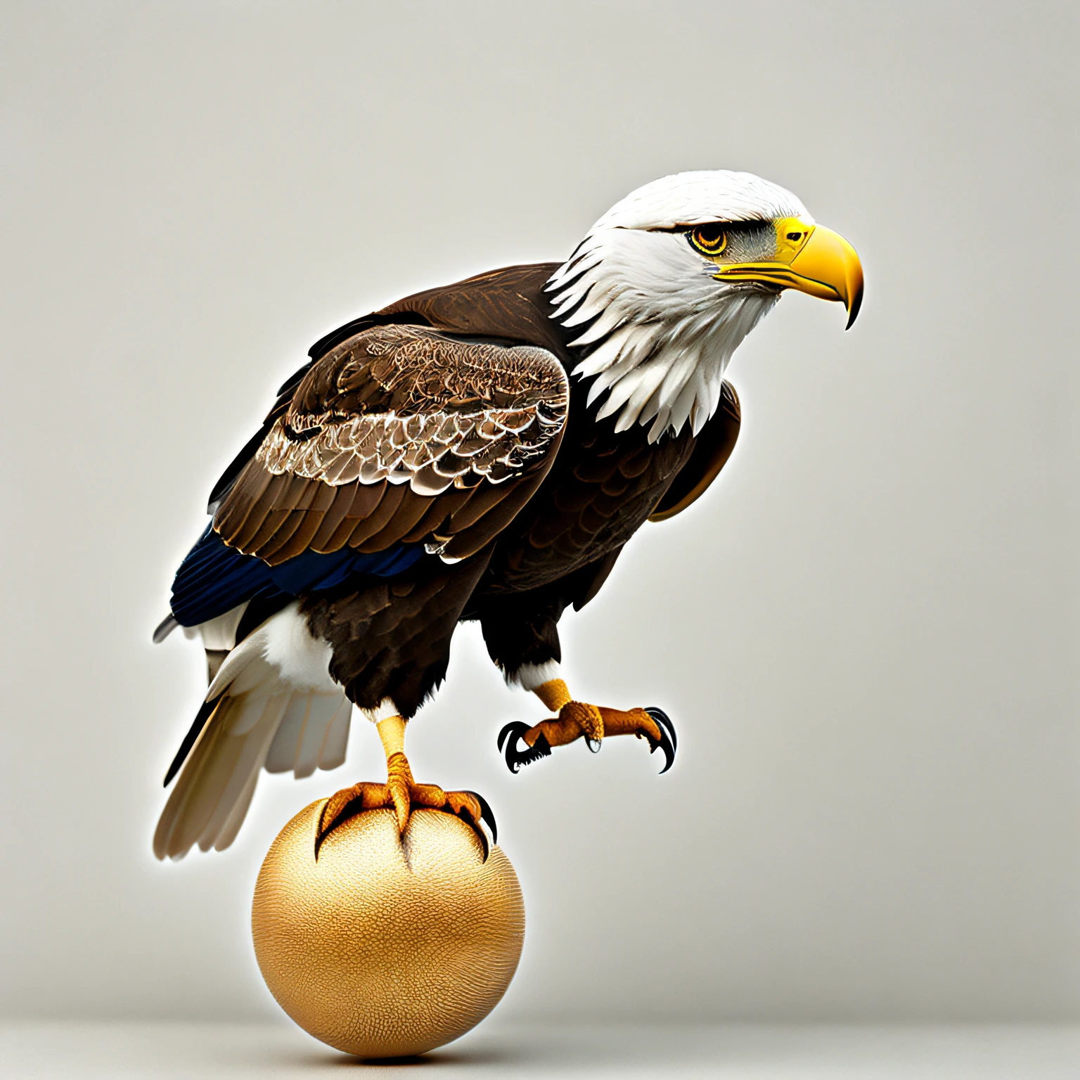 eagle, with a ball