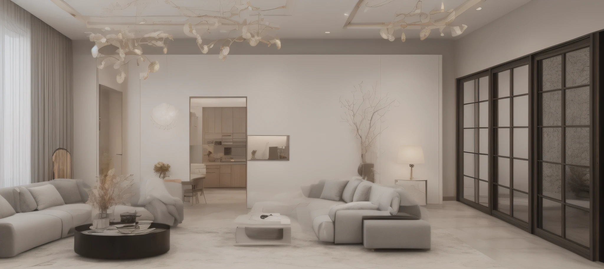 Create a luxurious and modern interior design with a touch of sophistication and elegance, Indoor space with soft, daylight," --auto