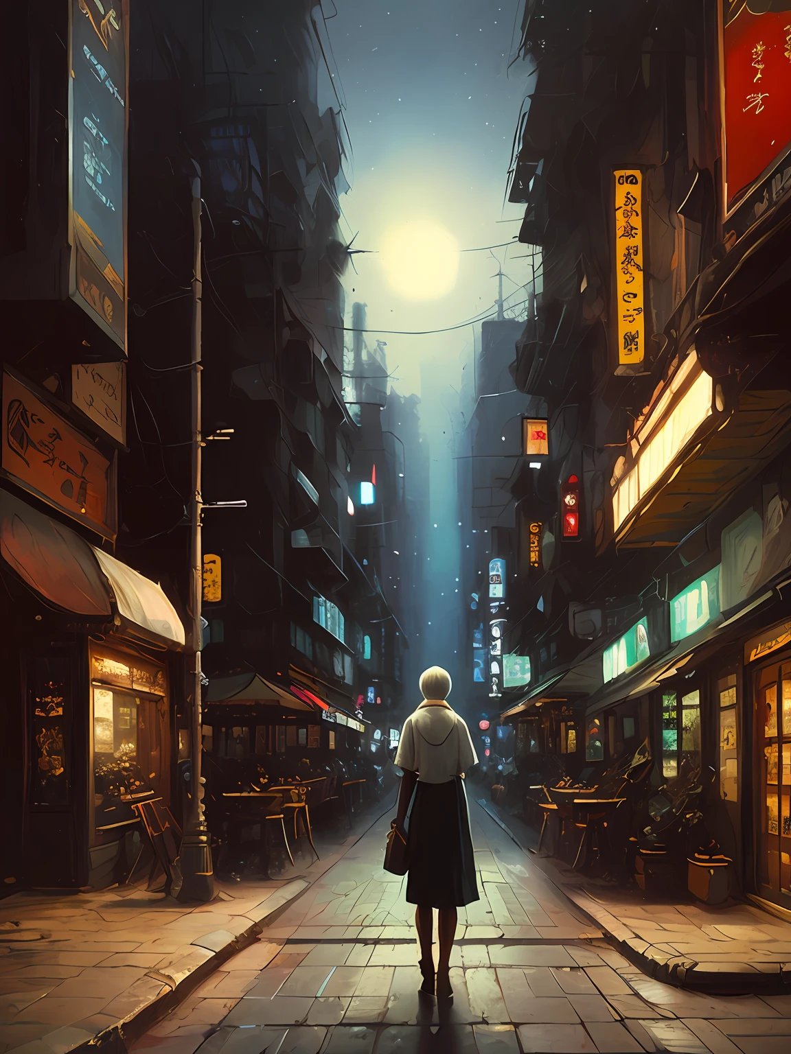 Japan person, teenage girl, small breasts, small ass, VHS effect, (poster: 1.2), wall poster, nostalgia, movie poster, (skin texture), intricate detail, fine detail, super detail, ray tracing, subsurface scattering, diffuse soft light, shallow depth of field, (Oliver Wetter) Ed Blinky, Atey Geilan, Professional spectacular oil painting by Studio Ghibli, Jeremy Mann, Greg Manchez and Antonio Moro (Greg Lutkowski: 1.4), bokeh