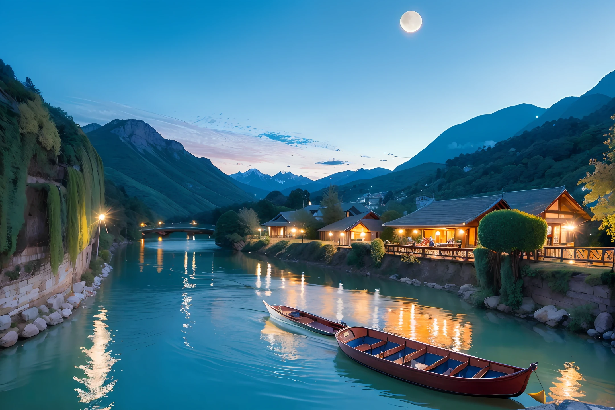 Top Quality High Definition Night View River Small Boat
Mt. Moon