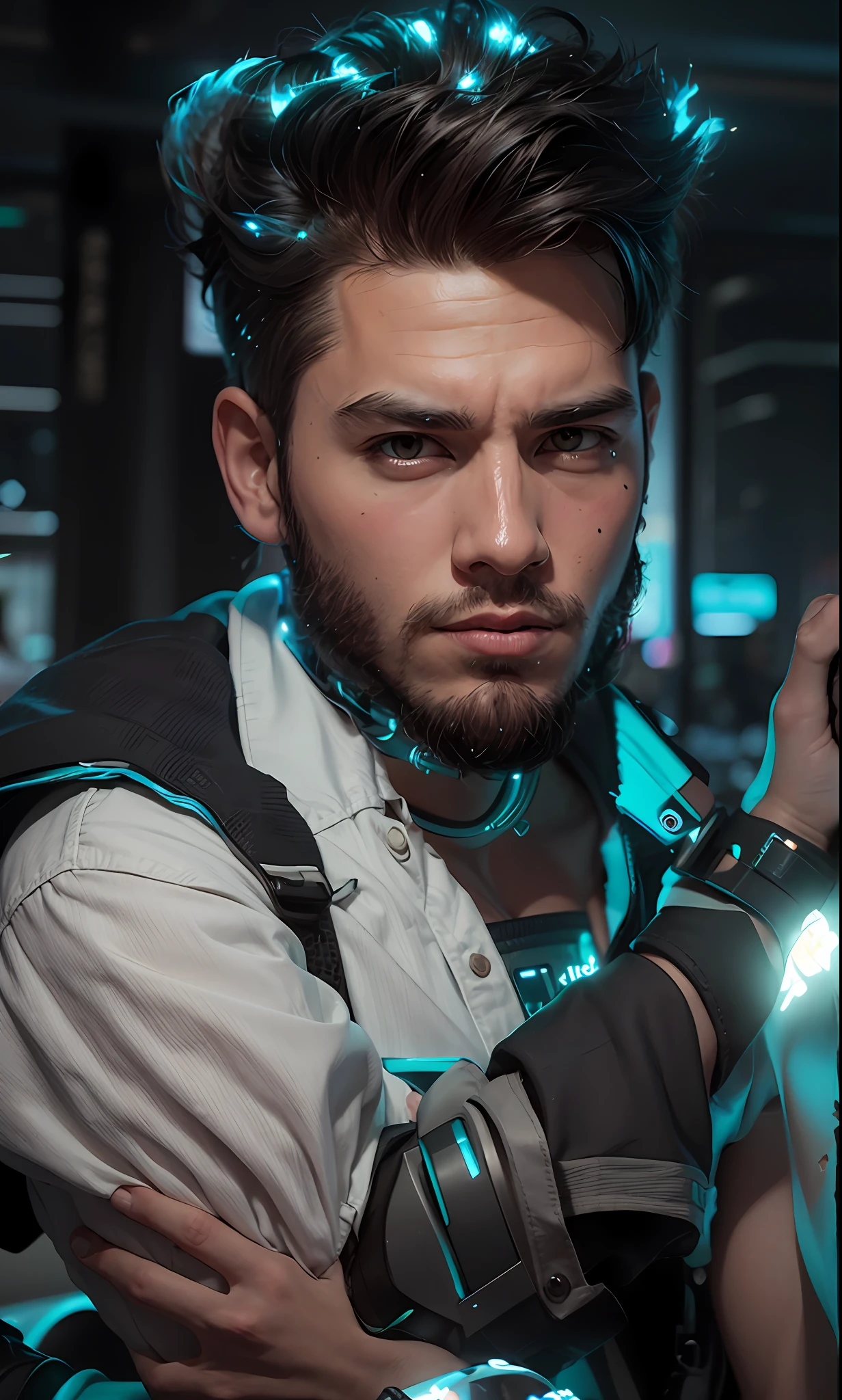 Change background cyberpunk handsome boy, realistic face, 8k, ulta realistic ,