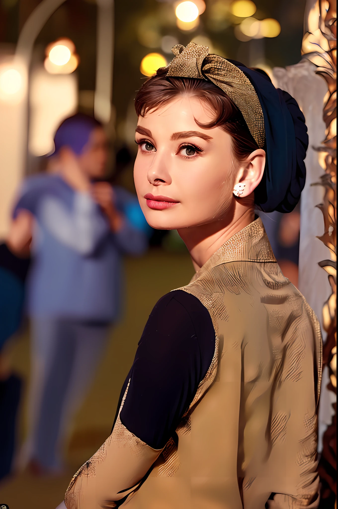 (8K, Best Quality, Masterpiece:1.2), (Realistic, Photo Realistic:1.37), Ultra Detailed, Solo, 1 Girl, (Skin Dent: 1.2), (Room: 1.3), (Professional Lighting, Bokeh), (Shirt: 1.3), (Portable: 0.8), Gorgeous, Blooming, Floating Hair, Girl Pose with Pearl Earrings, Bandana, (Light Particles, Lens Flare, Glow Particles: 0.6), (Dynamic Pose), Mirror Lighting, Soft Lighting, Head Tilt, Sunlight, Looking at the Audience, depth of field, (small head: 1.43), pureerosface_v1