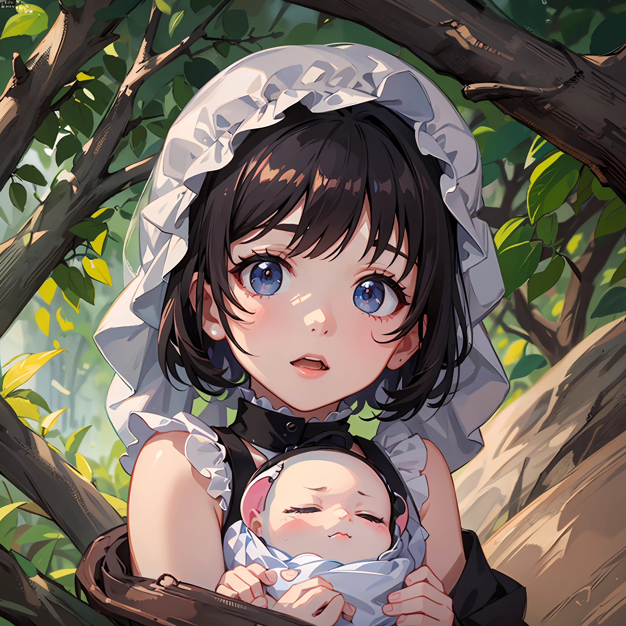 A newborn baby, masterpiece of best quality, 8k, very detailed, high quality, high resolution