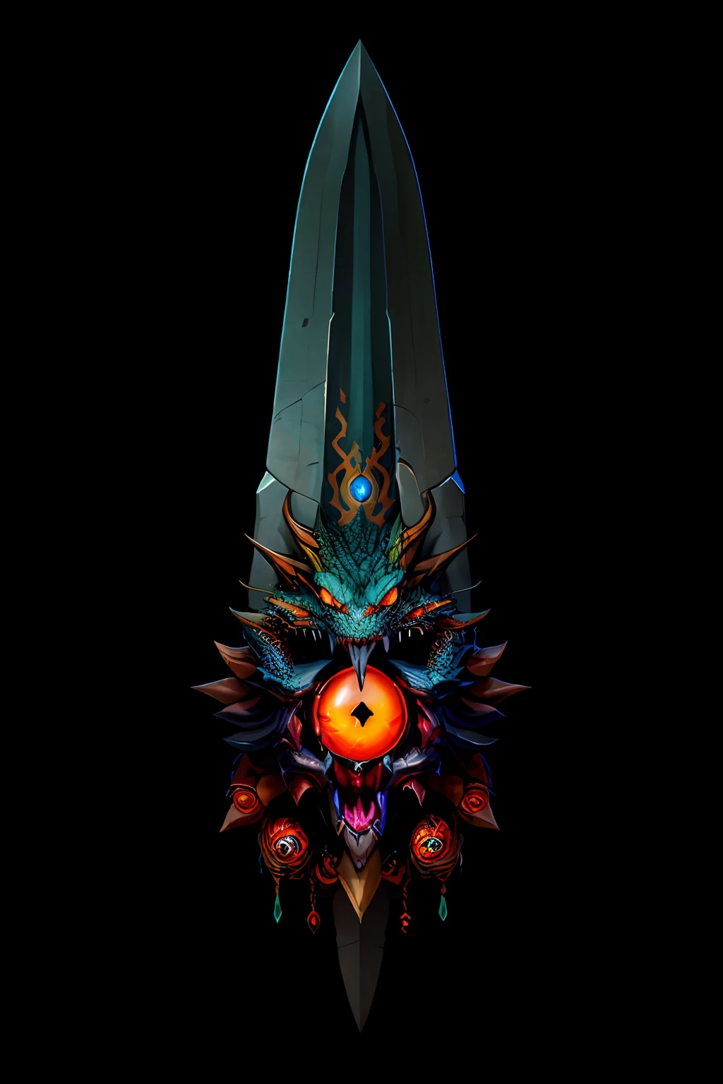 Game Art of sword with dragon eye, best quality, Trending on Artstation, masterpiece