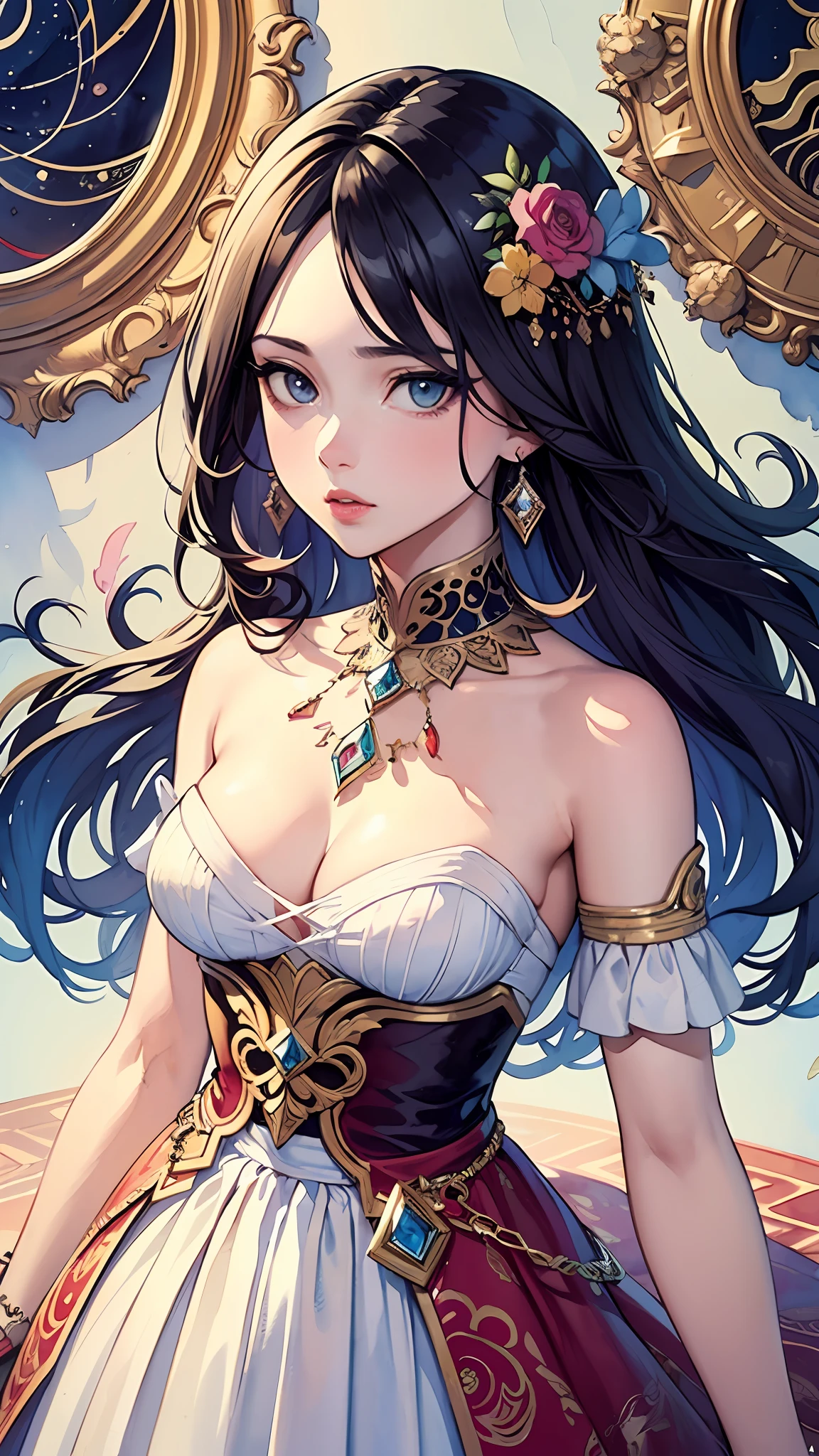 (masterpiece, top quality, best quality, official art, beautiful and aesthetic:1.2), (1girl:1.3), extreme detailed,colorful,highest detailed,(watercolour painting:1.3), optical mixing, playful patterns, lively texture, rich colors, unique visual effect