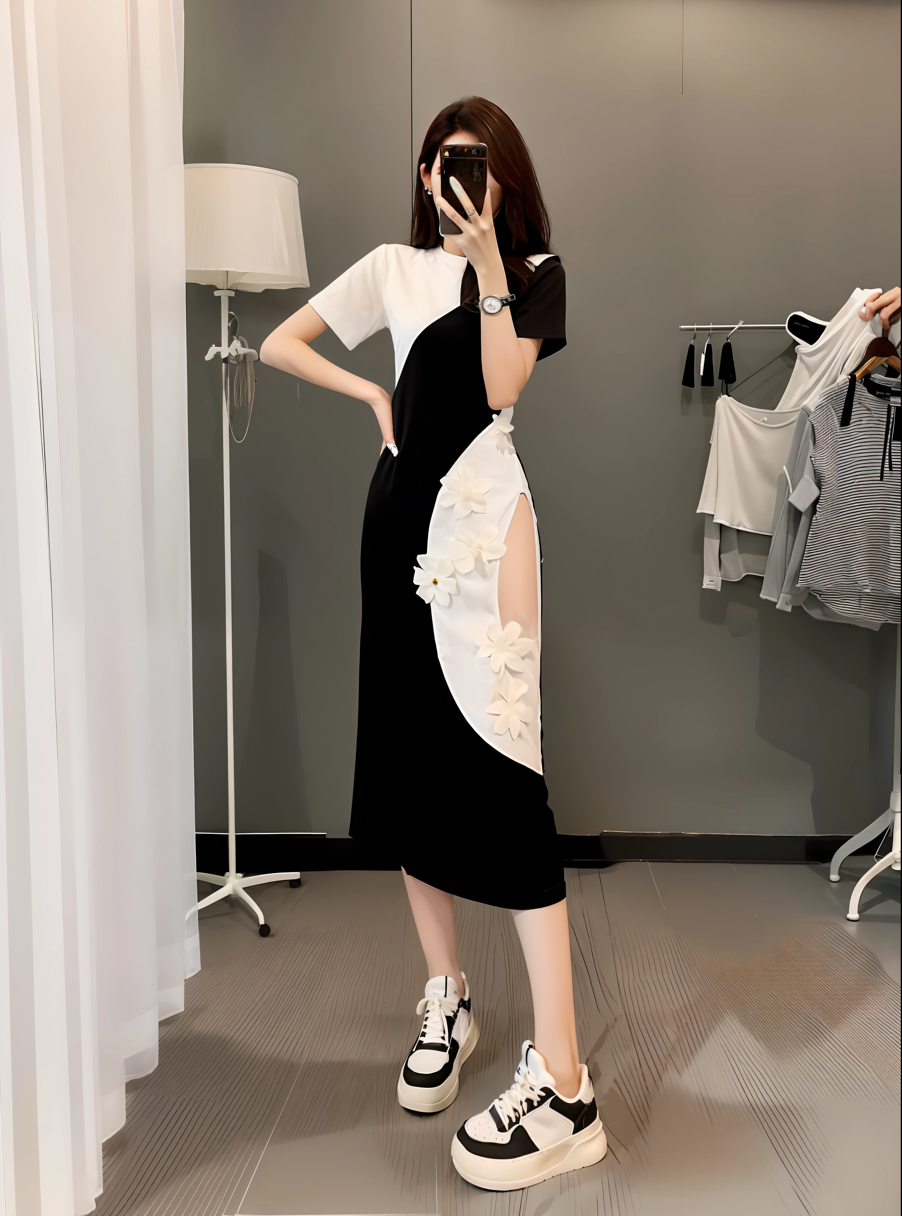 High detail of clothes Masterpiece, top quality, ultra-high definition, super detail, crystal clear, (realism: 1.4), super high resolution.