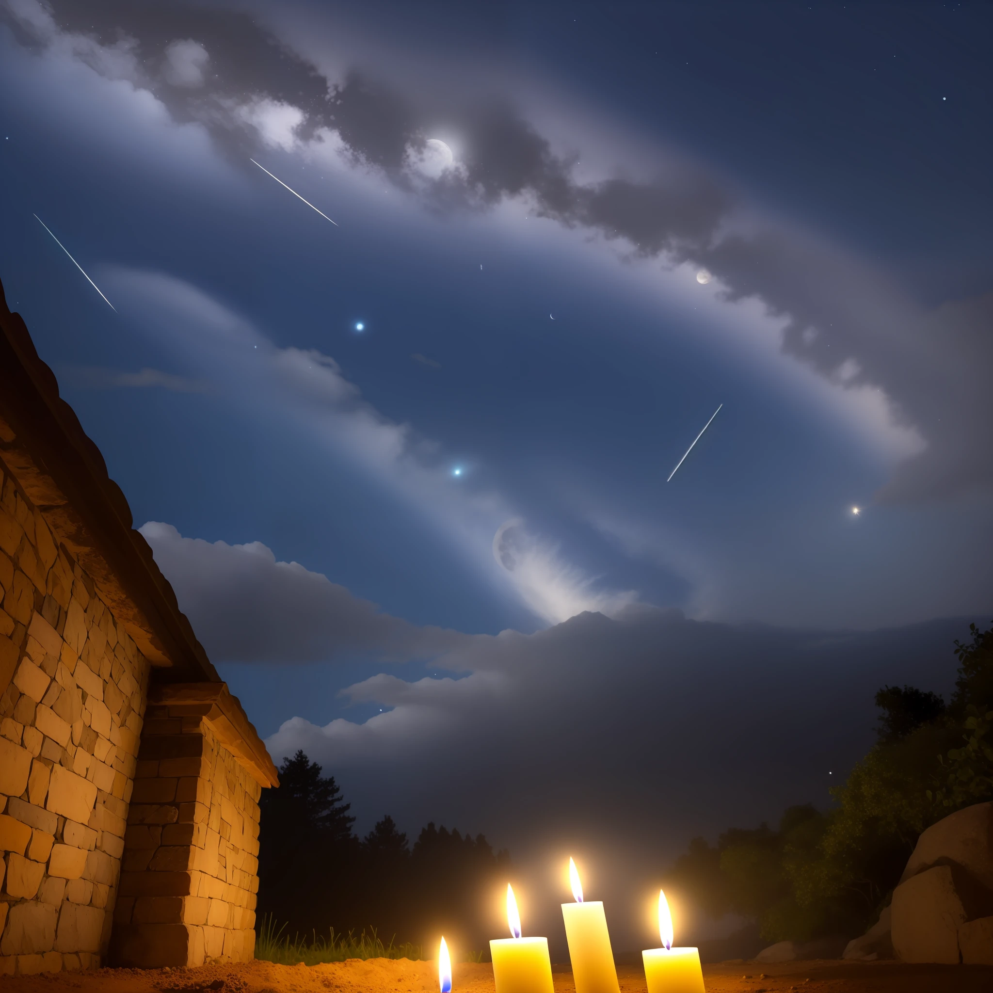 Night View Moon Candle Shooting Star
Top Quality High Definition Stars
