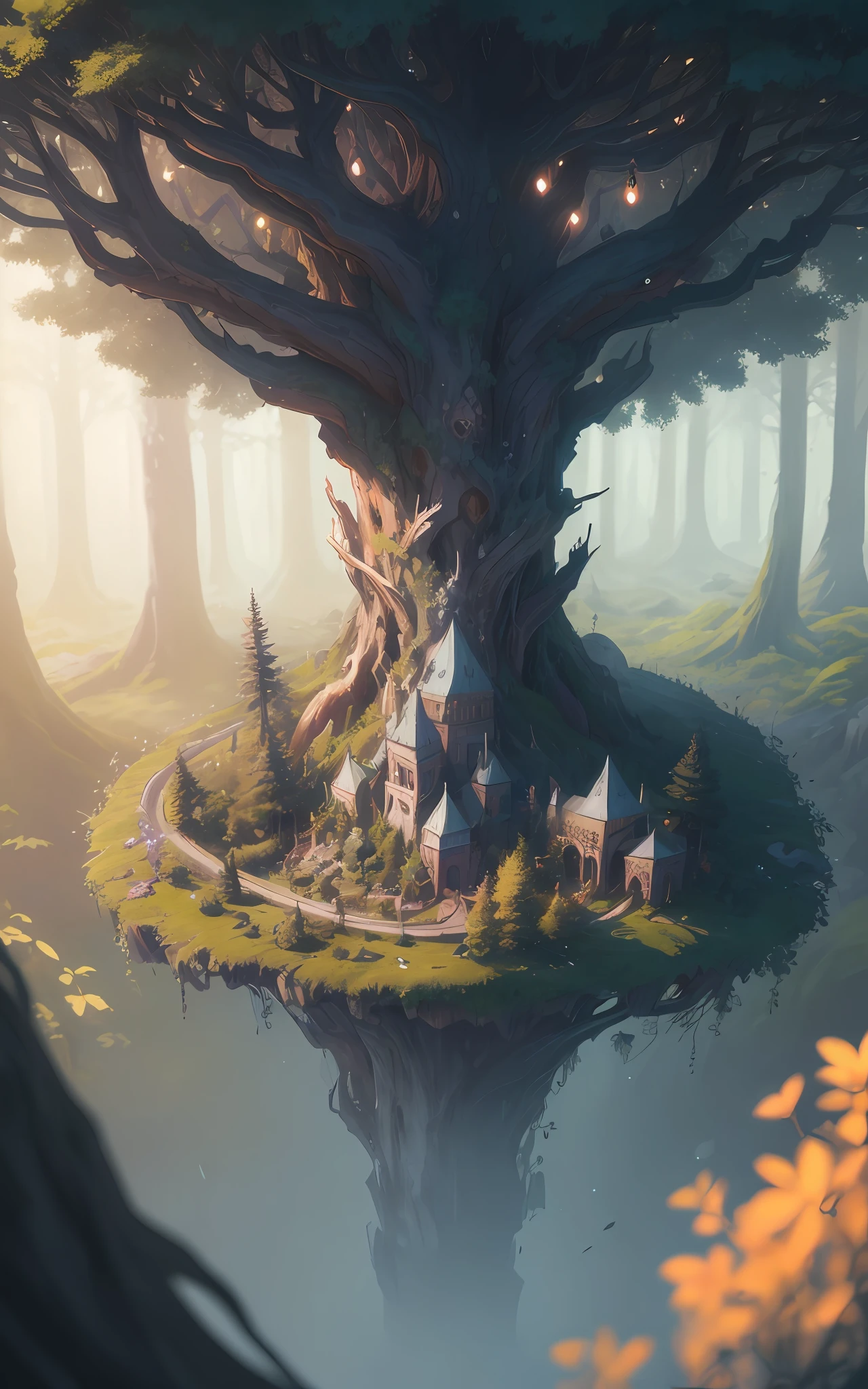 masterpiece, best quality, high quality,extremely detailed CG unity 8k wallpaper, An enchanting and dreamy scene of a fantasy forest, with towering trees, glowing mushrooms, and hidden fairy glens, creating a sense of mystique and enchantment, artstation, digital illustration, intricate, trending, pastel colors, oil paiting, award winning photography, Bokeh, Depth of Field, HDR, bloom, Chromatic Aberration ,Photorealistic,extremely detailed, trending on artstation, trending on CGsociety, Intricate, High Detail, dramatic, art by midjourney