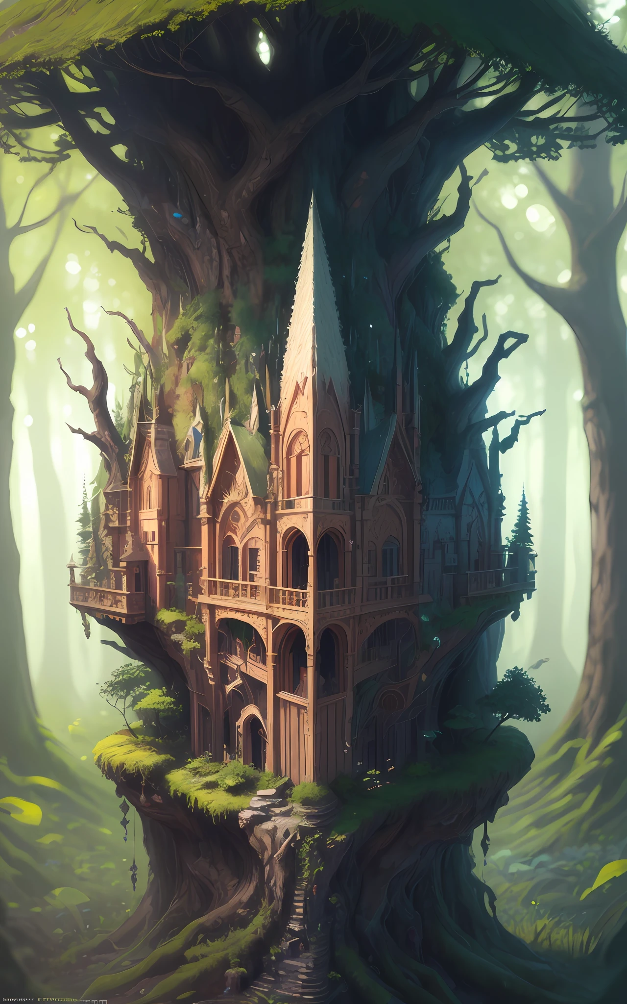 masterpiece, best quality, high quality,extremely detailed CG unity 8k wallpaper, An enchanting and dreamy scene of a fantasy forest, with towering trees, glowing mushrooms, and hidden fairy glens, creating a sense of mystique and enchantment, artstation, digital illustration, intricate, trending, pastel colors, oil paiting, award winning photography, Bokeh, Depth of Field, HDR, bloom, Chromatic Aberration ,Photorealistic,extremely detailed, trending on artstation, trending on CGsociety, Intricate, High Detail, dramatic, art by midjourney