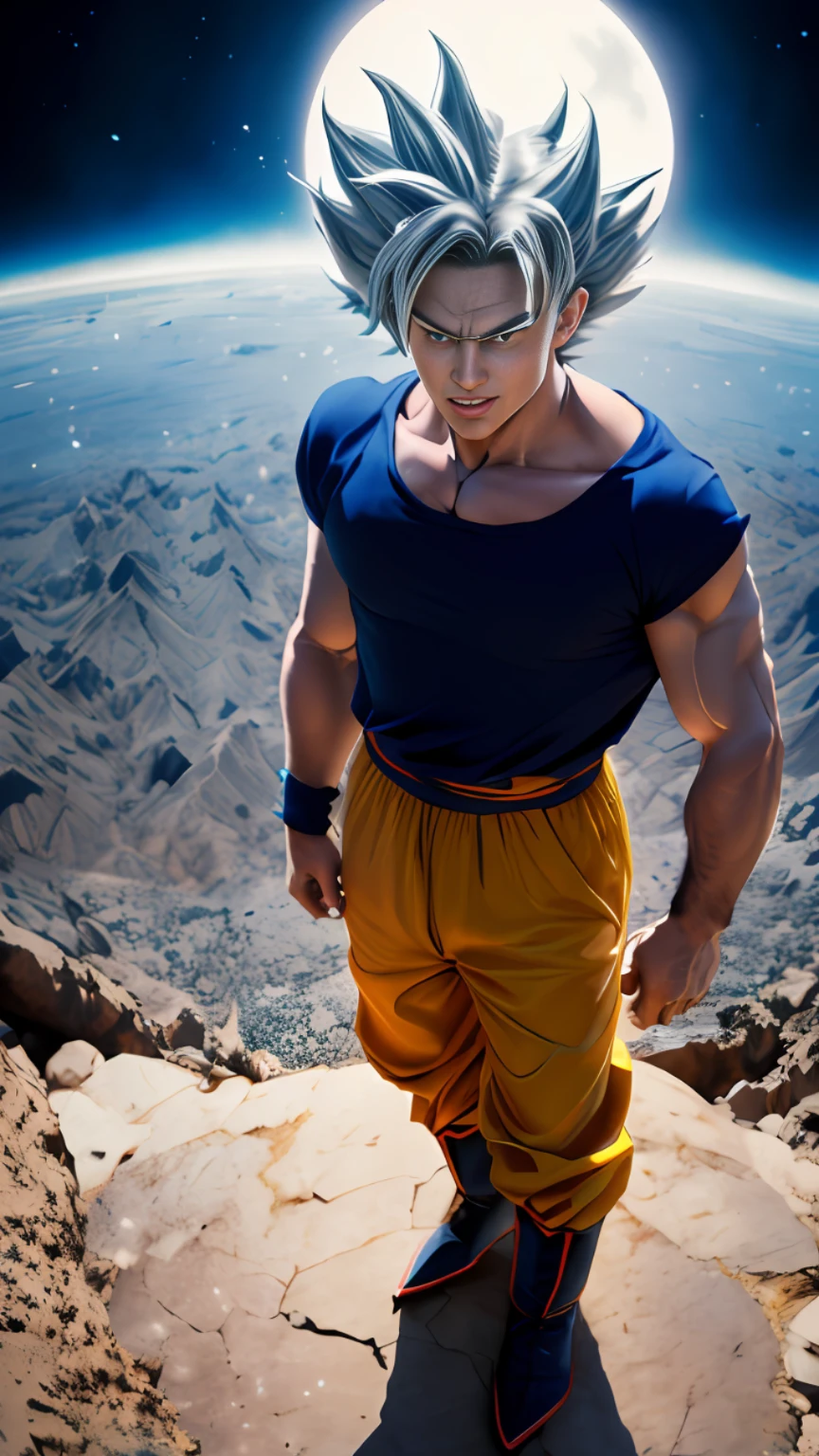 arafed image of a man with a blue shirt and yellow pants, goku in real life, human goku, goku from dragon ball, goku from dragon ball z, photorealistic human goku, goku from dragonball z, character dragonball, son goku, prince vegeta, broly, goku, dragonball z, son goku as the incredible hulk, dragonball
