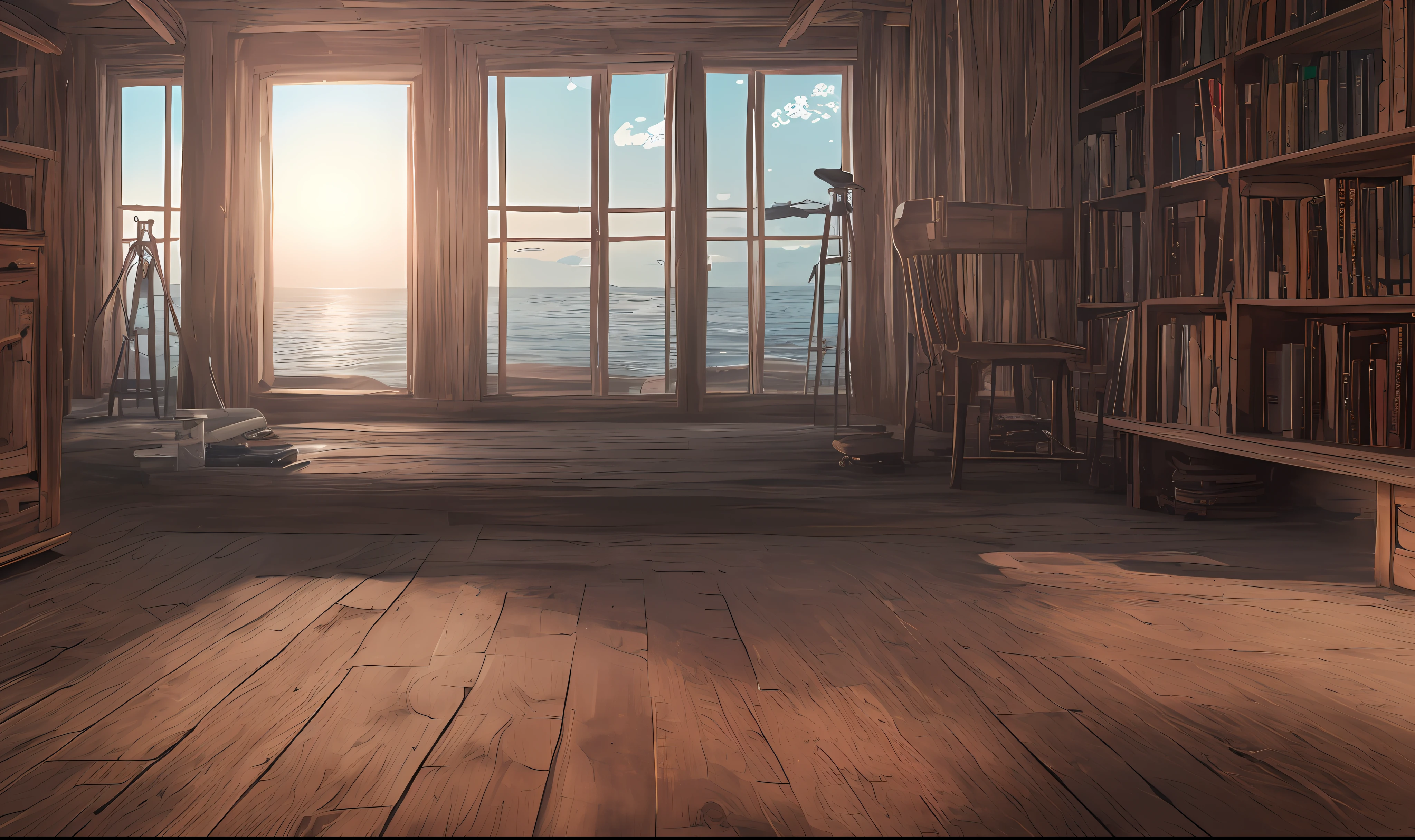 Vast landscape photography, (sea view), BREAK Production Art, (warm light source: 1.2), lamps, intricate details, volume lighting BREAK (masterpiece: 1.2), (highest quality), 4k, ultra detailed, (dynamic composition: 1.4), highly detailed and colorful details (iridescent: 1.2), (sparkling lighting, atmospheric lighting), dreamy, magical, (solo: 1.2), airiness,