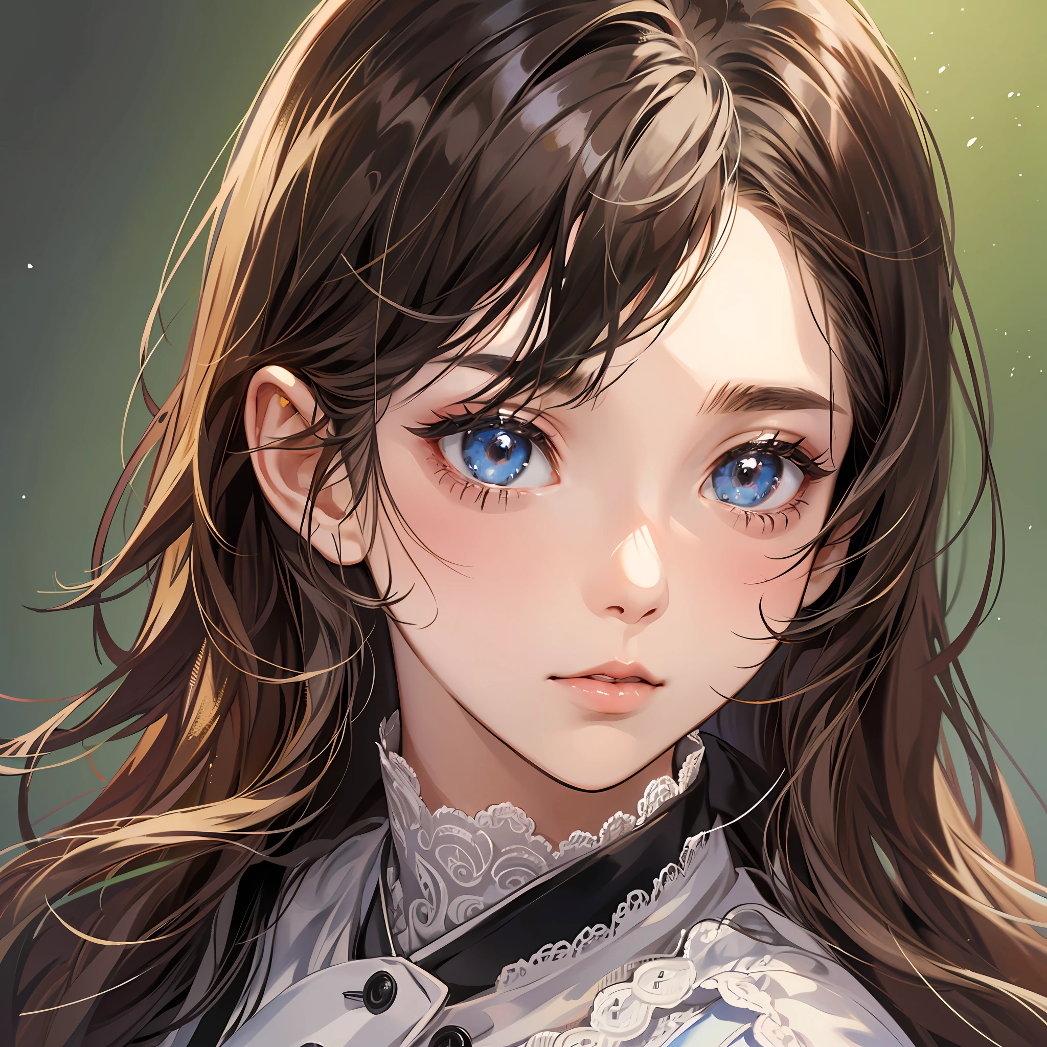 ((Masterpiece, Superb, Super Detailed, High Resolution)), solo, beautiful girl, sparkling eyes, perfect eyes, , black and white gold theme, --auto