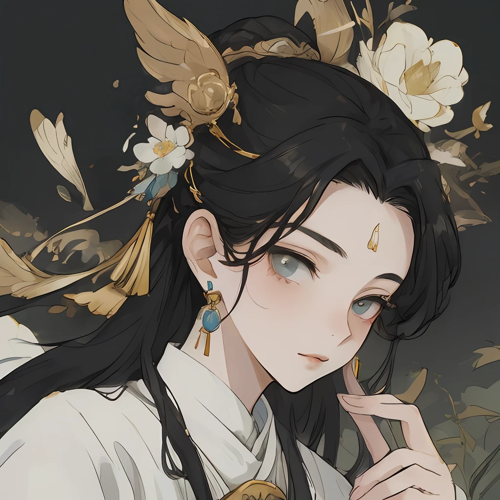 A girl, ancient Chinese costume, whole body, sunshine, clear face, clean white background, masterpiece, super detail, epic composition, ultra HD, high quality, extremely detailed, official art, uniform 8k wallpaper, super detail, 32k