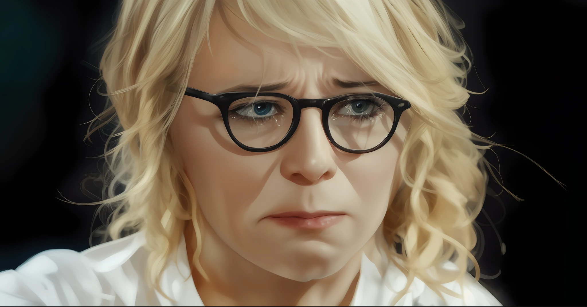 woman while crying