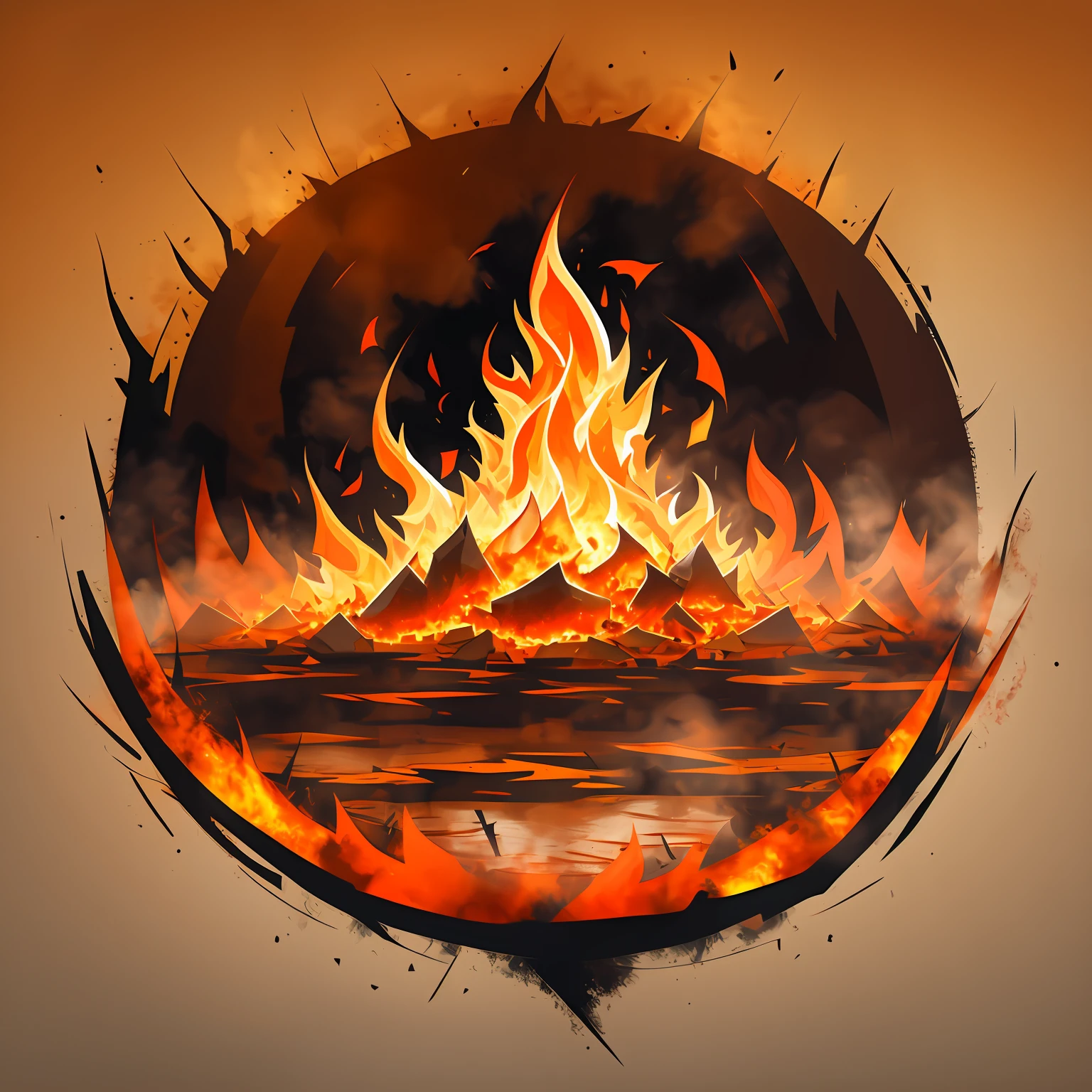 "The metal flat disc is painted with a vivid Hell flame pattern, delicate and realistic, truthful, bloody and terrifying, showing the unique charm of art." --auto