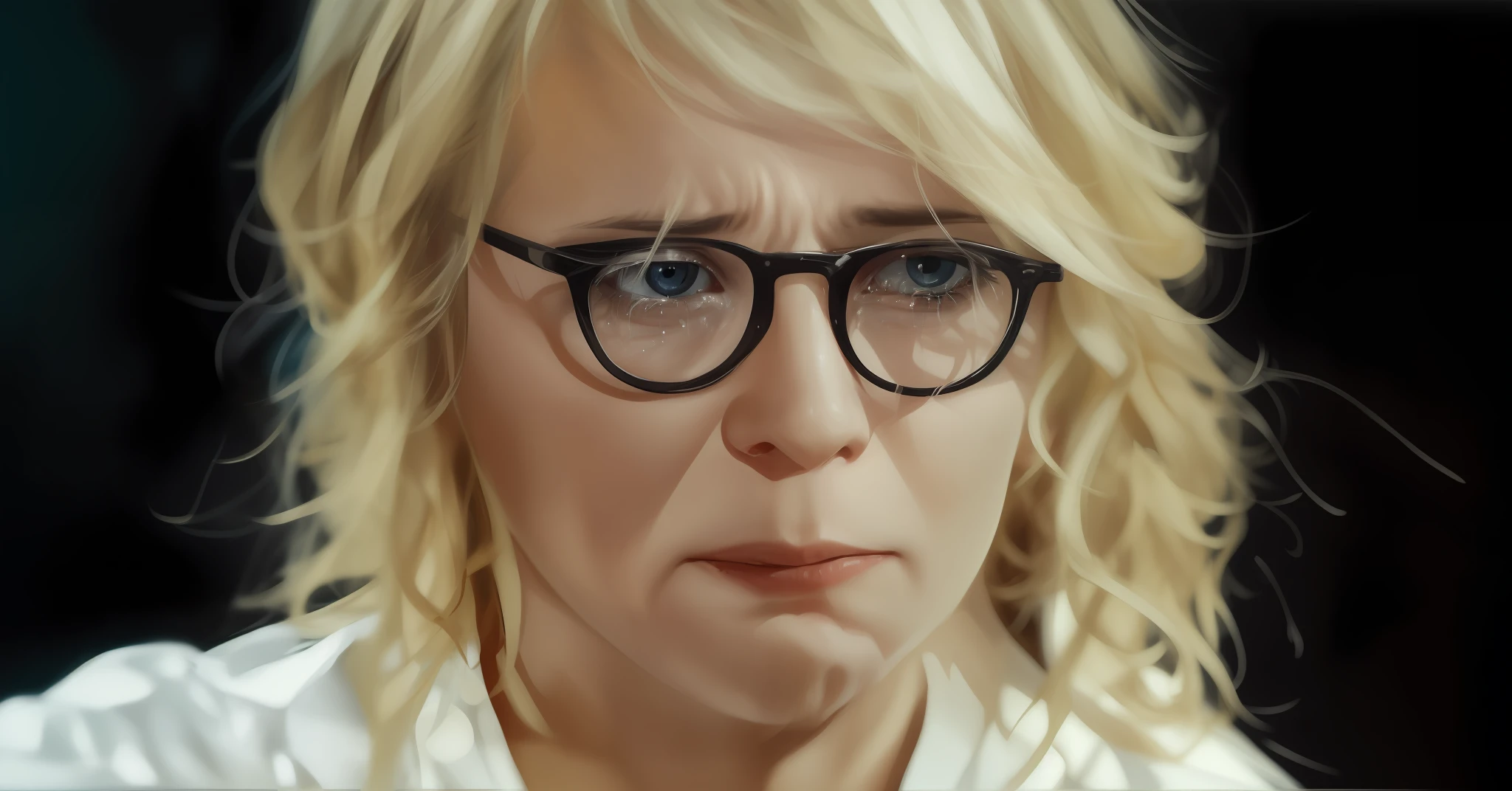 woman while crying