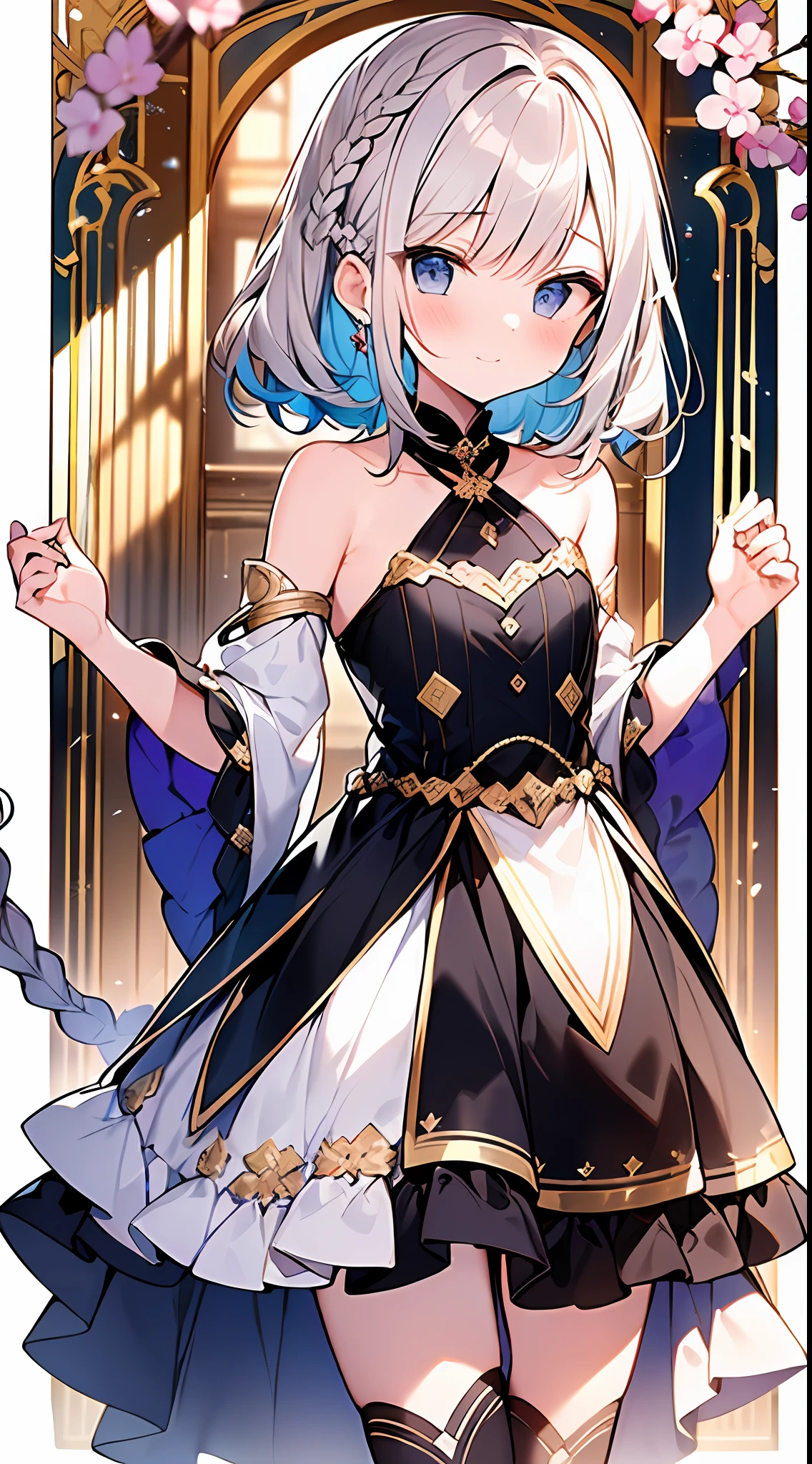 (incredibly absurdres absolutely resolution: 1.5), highest quality, masterpiece, ultra high resolution, 8k, (multiple girls), (gorgeous dresses with many gorgeous and colorful decorations) BREAK shoujo manga style, (loli), soft line drawing, digital enhancement, shojo manga touch, environmental change scenes, shojo manga core, ( Hair length to the shoulders))), (((short braid))), ancient capital of the West, full body visible angle, entangle, beautiful and aesthetic: 1.5, High quality: 1.3