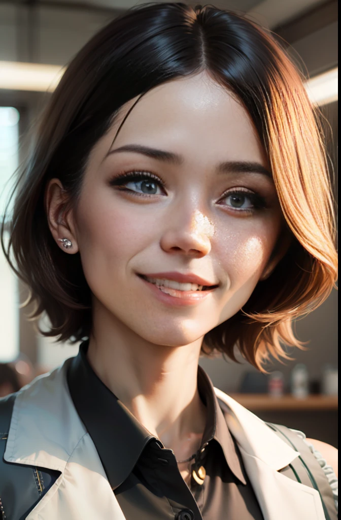 Beautiful female doctor, Middle-aged female doctor, Delicate facial features, JPN, In the medical clinic, lens halo, wideangle, filmgrain, cinemaitic lighting, //masterpiece, anatomical correct, dtextured skin, superdetails, ahigh details, high quailty, Award-Awarded, best qality, HIGH RESOLUTION, light smile, grin, smile, 35mm, eye-level shot, Sony FE GM, Sony FE, lens flare, 35mm, Wide-Angle, Eye-Level Shot, Sony FE GM, Sony FE, film grain, cinematic lighting, UHD, ccurate, 16k, UHD, masterpiece, ccurate, anatomically correct, textured skin, super detail, high details, high quality, award winning, best quality, highres, 16k