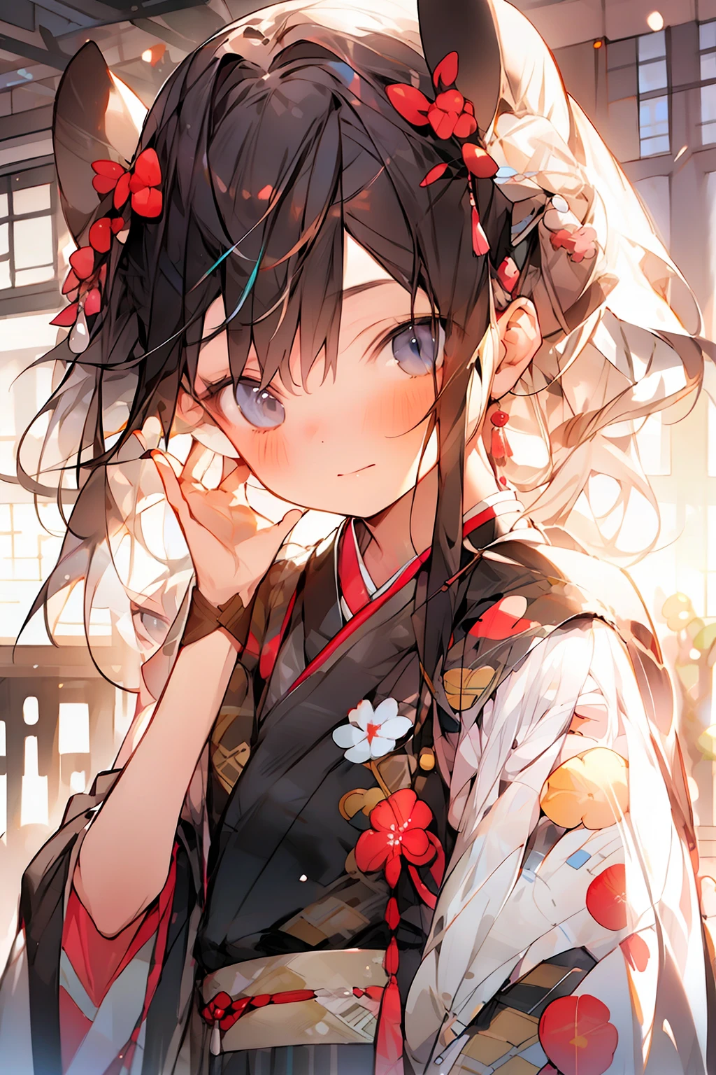 Best quality, masterpiece, high resolution, CG, 1loli, Hanfu, Chinese style