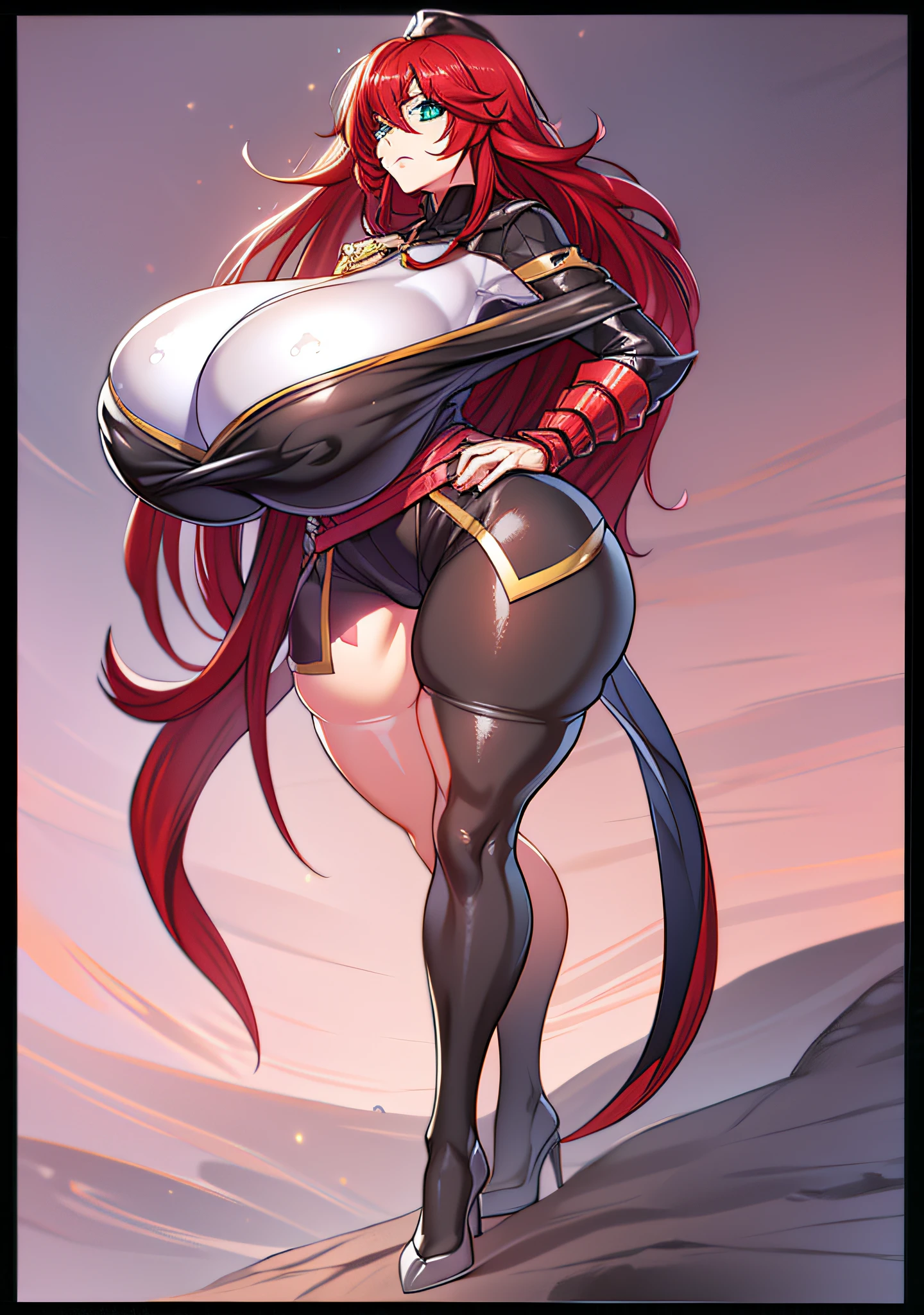 a close up of a cartoon of a woman with a knife, fullbody commission for, commission for high res, thicc, oc commission, sinister pose, full body xianxia, katanas strapped to her back, cel - shaded art style, dark sorceress fullbody pose, commission for, thick black line art, rias gremory, high school dxd red hair, expressionless, makeup, empty eyes, black hair, 8k, super detail, 4K, HD, highres, best quality, award winning, high quality, high details, super detail, textured skin, anatomically correct, ccurate, masterpiece, retina, UHD, hyper detail, hyper detailed face, thicc, biomechanical oppai, oppai, thicc, oppai proportions, sfw version