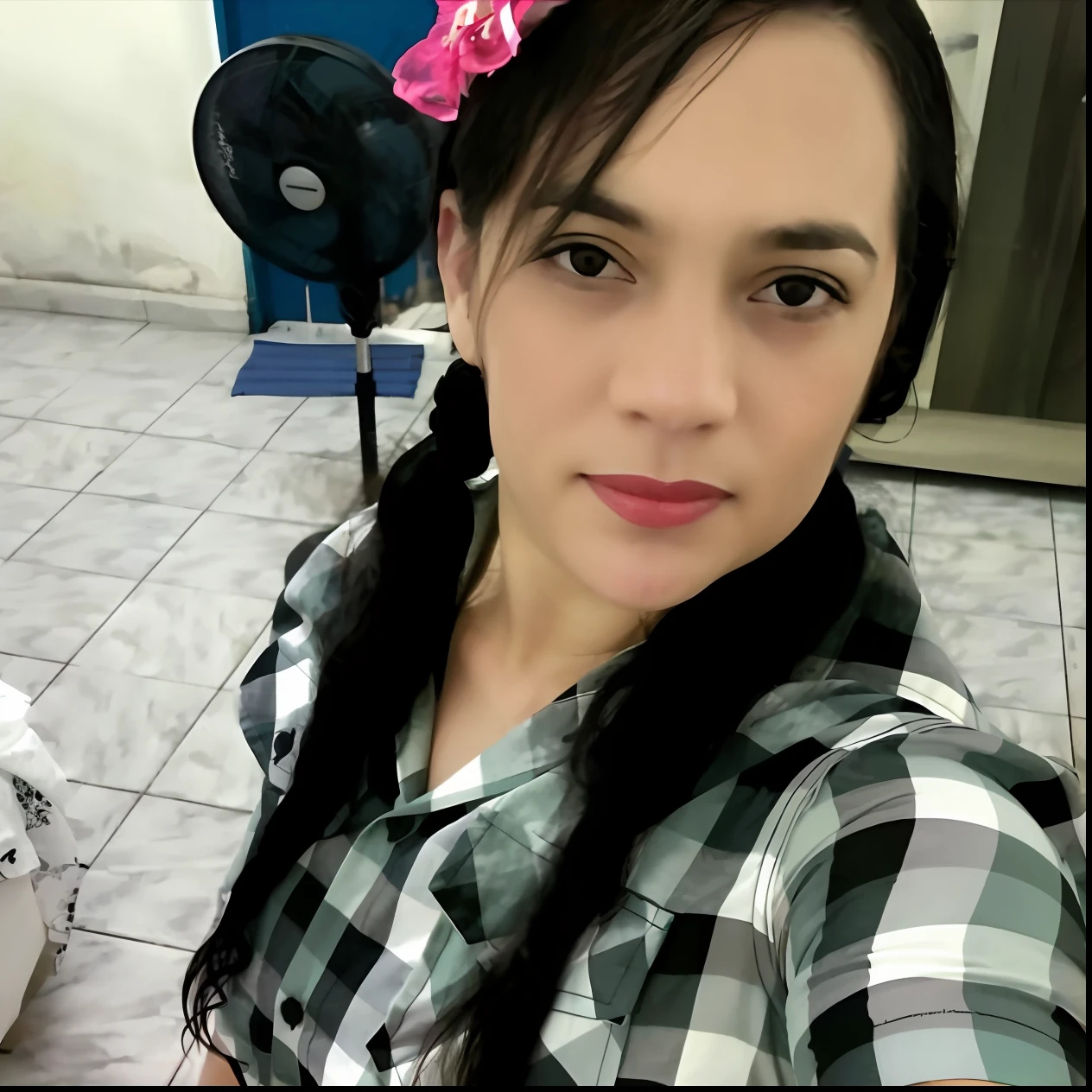 there is a woman with a pink flower in her hair, 30 years old woman, 3 0 years old woman, 30-year-old woman from cuba, lorena avarez, 2 7 years old, alanis guillen, 2 9 years old, 2 8 years old, 3 2 years old, 38 years old, ayahausca