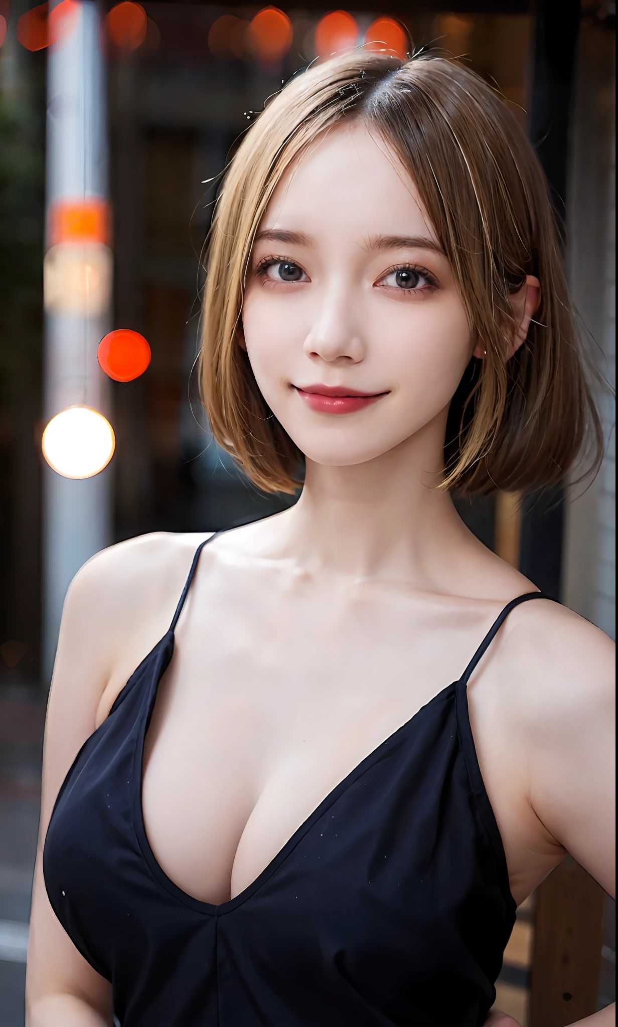 (RAW photos: 1.2), top quality, beautiful detailed girl, blonde, smile, highly detailed eyes and face, beautiful detailed eyes, huge file size, high resolution, 8k wallpaper, fine detail, highly detailed 8k wallpaper, light on face, movie lighting, 16 year old girl, sexy pose, (photorealism: 1.4), illustration, big, sexy swimsuit, huge, huge breasts