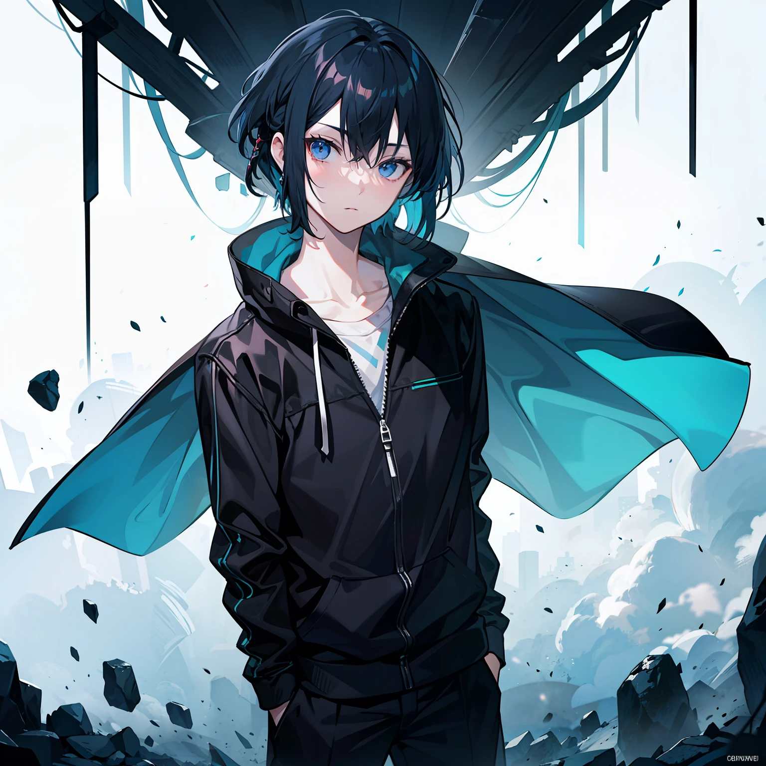 Ultra HD resolution, lonely male avatar