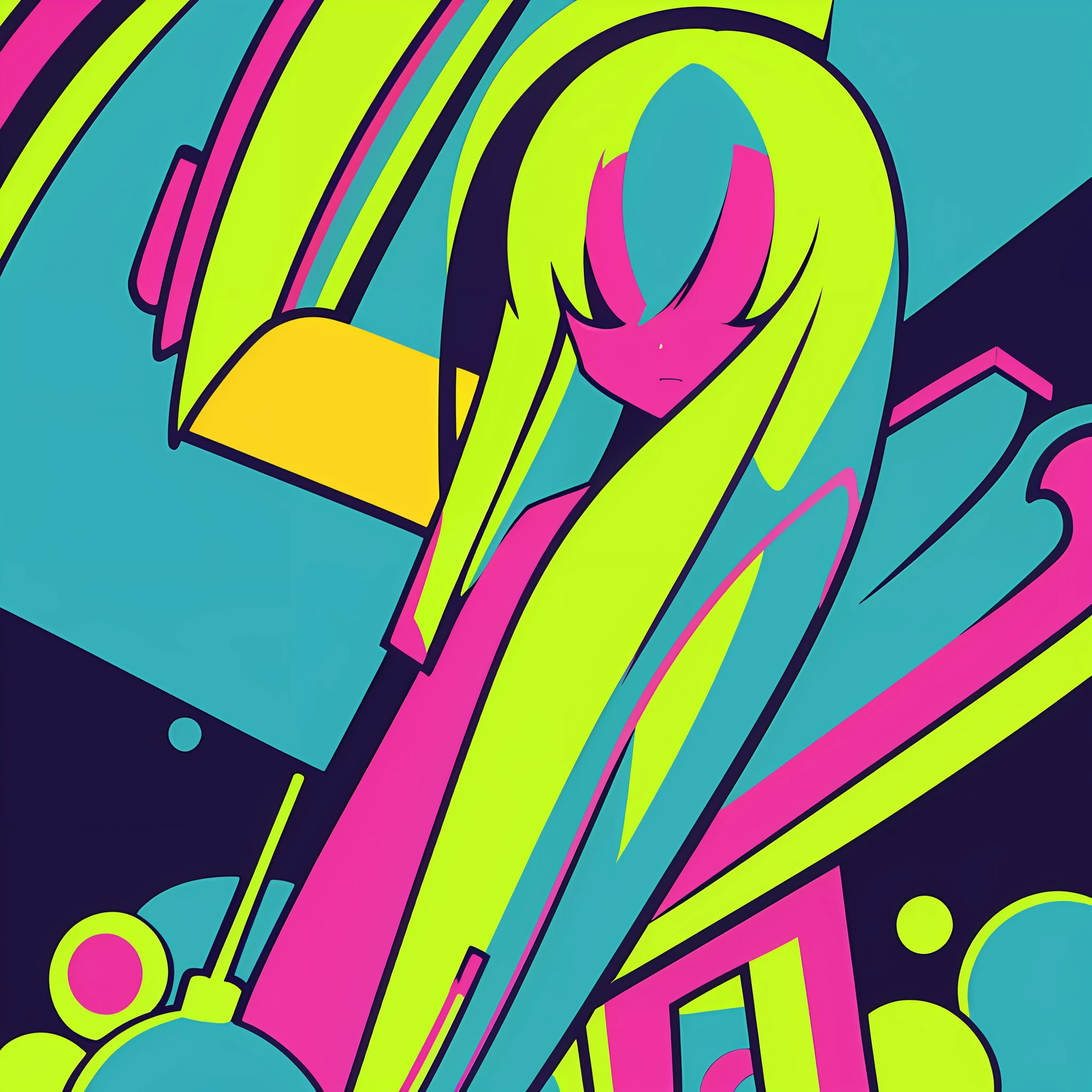 (Ultra Detailed,Ultra High Definition,Detailed Background),((2D)),((Flat Color)),((Colorful)),((Floating Colorful Water)),1 Girl,Solo,View Viewer,Parking