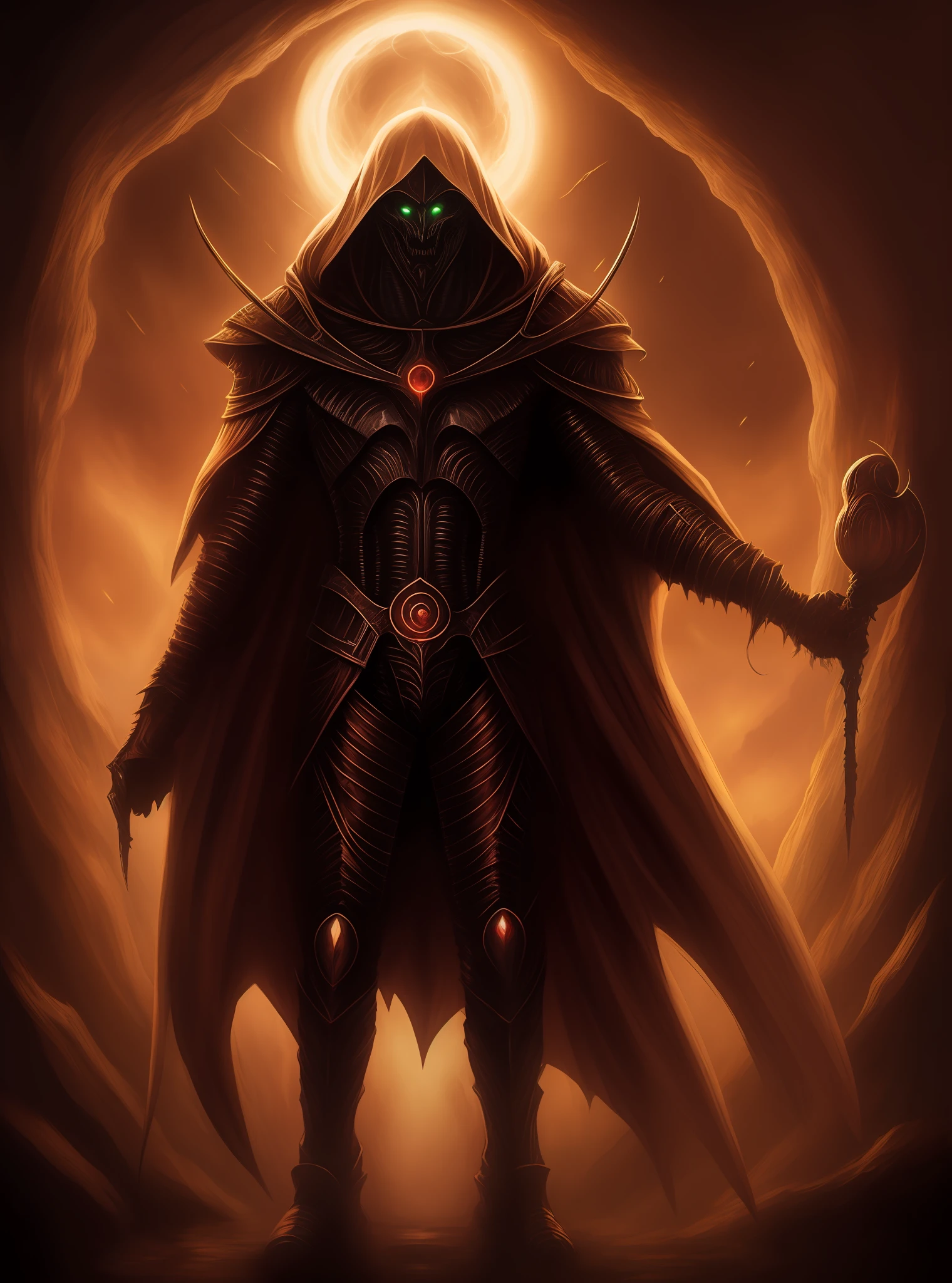 the oracle of despair harnessing the darkness, ascended creature of alien origins, king of agony
