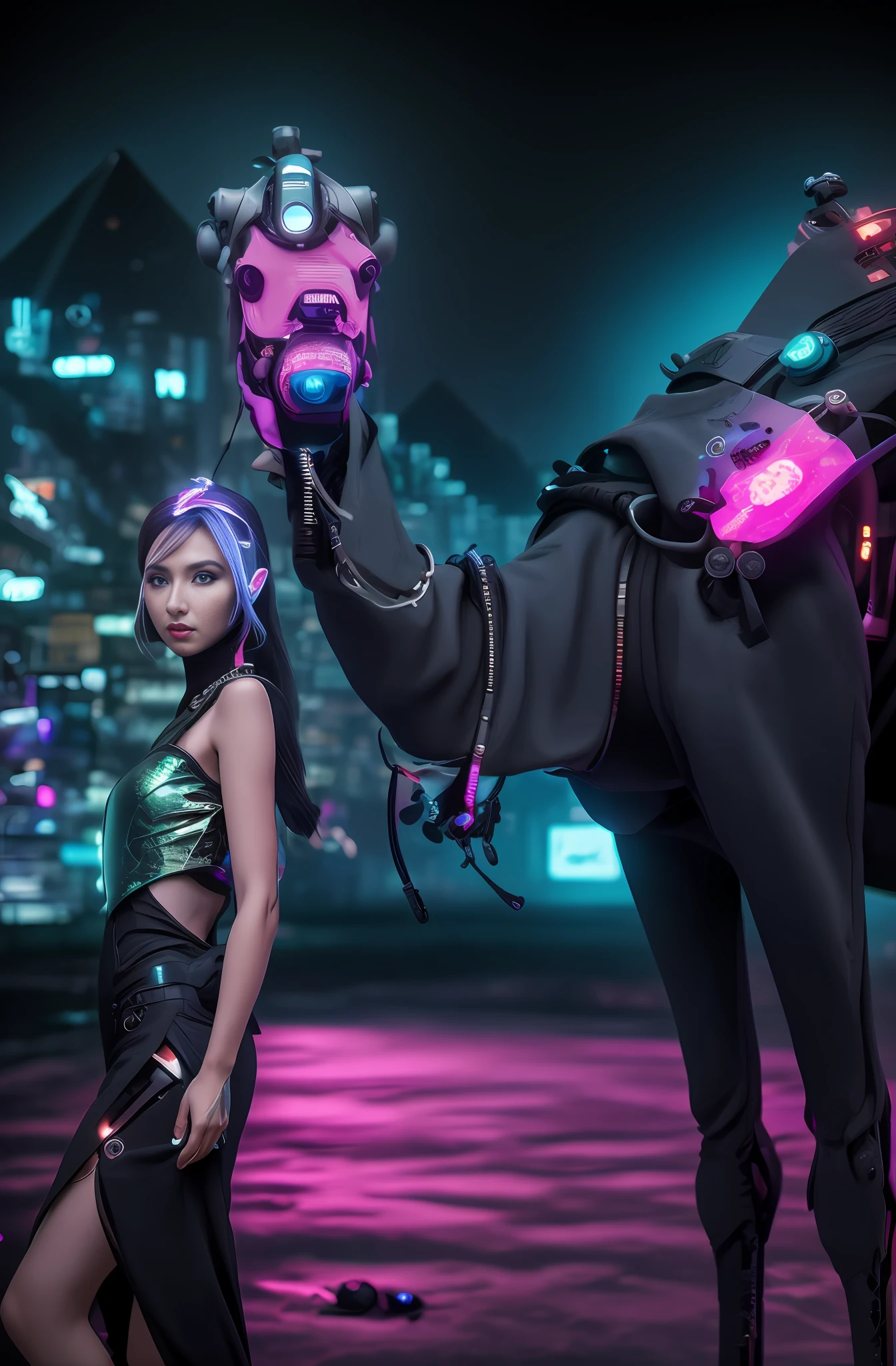 Real photos, camera photography, 8K, super high quality, fine details, cyberpunk style, cyberpunk combined, mechapunk world