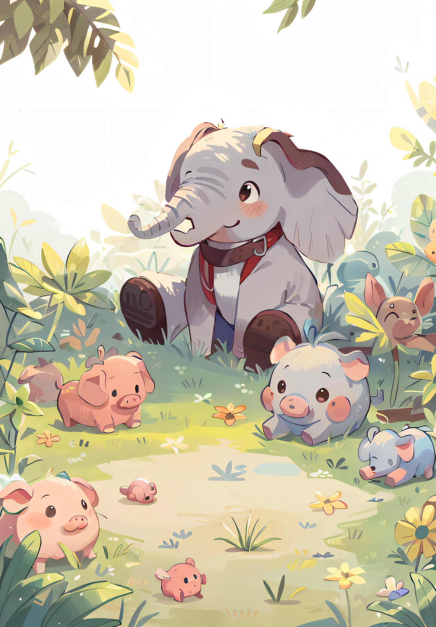 Young elephants