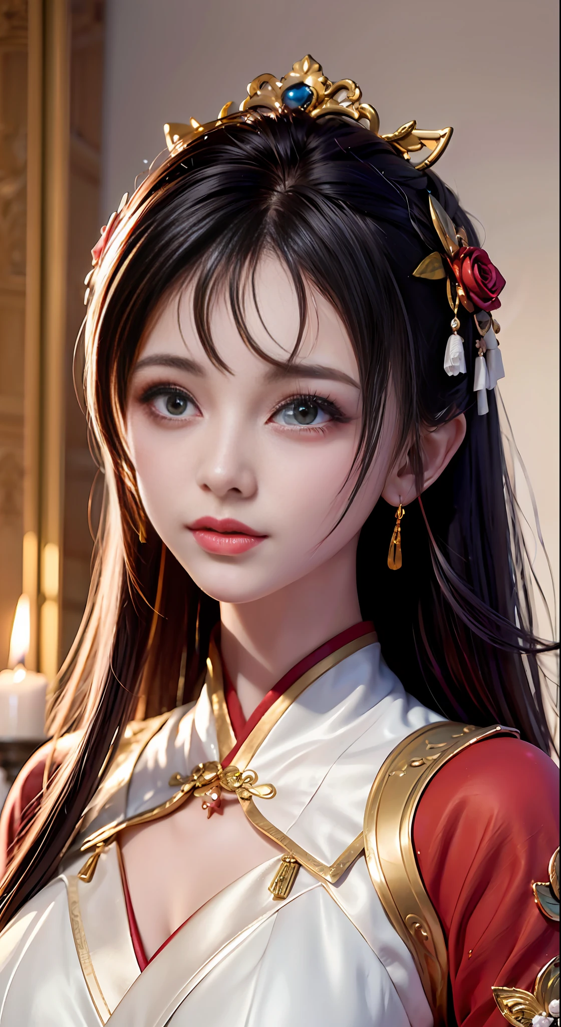 Portrait of Figures, Ancient China, Oriental Women, Tang Style, Double Happiness Background, Wedding Room, Cave Room, Costume Bride, Red Wedding Dress, Red Han Dress, Phoenix Crown Xia Curtain, Hair Coiled, Full of Pearls, Flower Hair Between Eyebrows, Red Candle, Candlelight Illuminates the Room, Best Quality, Original, Very Detailed Masterpiece, Very Detailed CG, Delicate Face, Delicate Robe with Large Sleeves, Divinity, Masterpiece, Delicate Face, Crying, Sadness, Loneliness, Tears, 4K Quality, Girl, Hanfu, Black Hair, Bun, Hair Ornaments, jewelry, delicate face, red clothes, golden patterns, phoenix crown veil, red wedding dress, newlyweds, festive, delicate skin, soft light effect, delicate and smooth hair, exquisite details, eye highlights, fair skin, fine portrayal, extreme details, cinematic quality, charming, thin, cute, slender, well-behaved, shy, black eyes, indoors, candles, candlelight, romantic, warm, (crying: 1.5), (crying)))), (((tears))), tsurime, makeup, sad, depressed, sulking, sobbing, lonely, disappointed, crying, tearing up, tears, tears, tears, tears, Surrealism, ray tracing, UHD, high details, super detail, highres, 8k, high quality, high details, textured skin, ccurate, anatomically correct, best quality, highres, high quality, textured skin, high details, anatomically correct, super detail, anatomically correct, anatomically correct