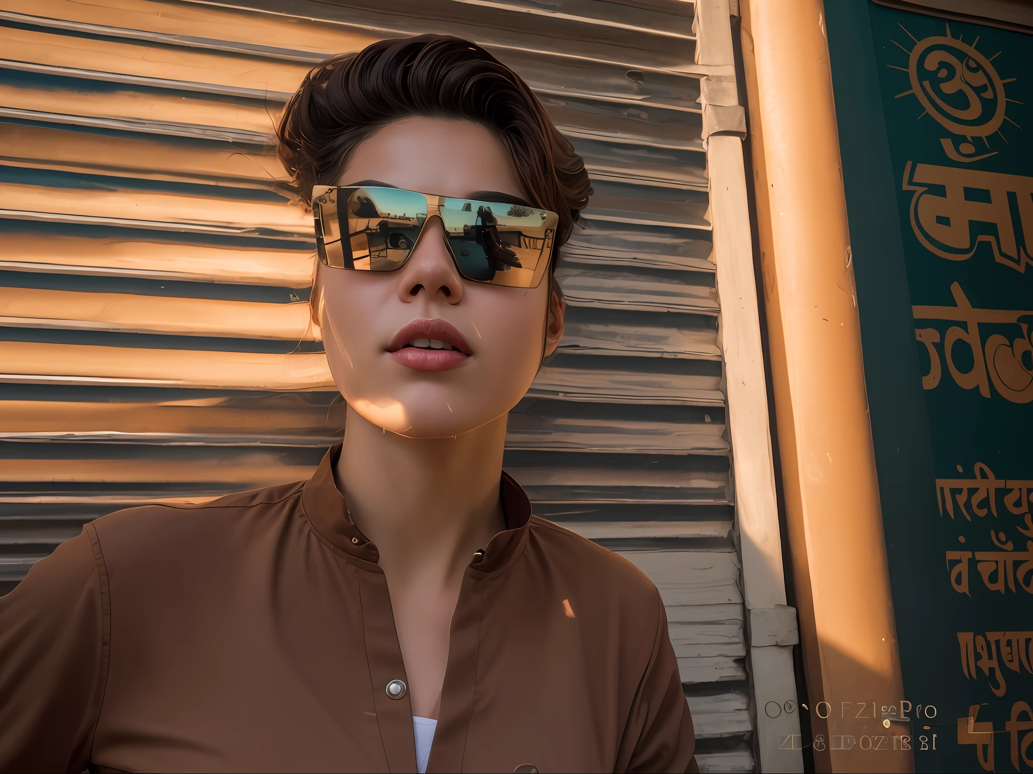 photo of a, RAW, beautiful woman, (extra long wavy brown hair), ((portrait)), ((detailed face:1.2)), ((detailed facial features)), (finely detailed skin), pale skin, high detailed deep cleavage bodycon hasmat suit , megacity environment, (cold colors), damp, moist, reflections, (masterpiece) (perfect proportion)(realistic photo)(best quality) (detailed) photographed on a Canon EOS R5, 50mm lens, F/2.8, HDR, (8k) (wallpaper) (cinematic lighting) (dramatic lighting) (sharp focus) (intricate) fashion