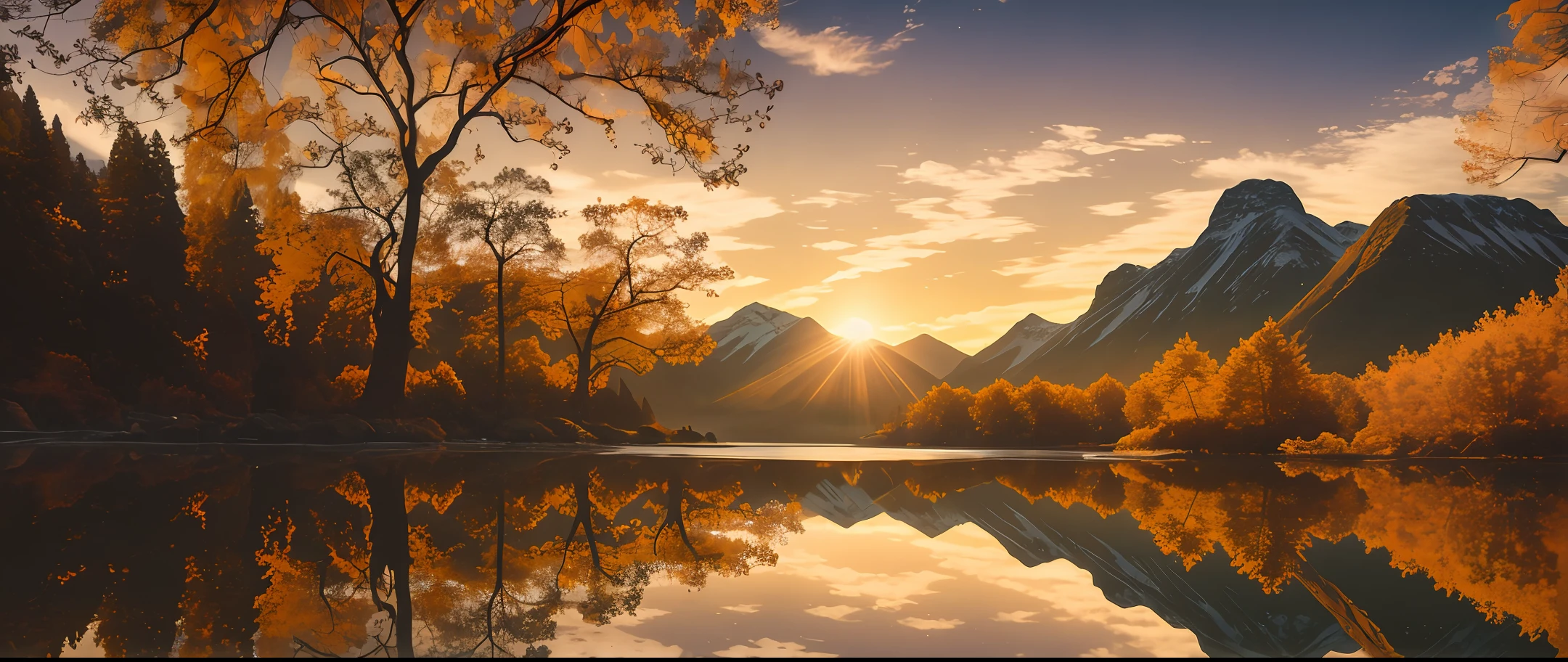 Highest Quality High Image Quality
Sunset High Mountain Small Boat Light Lodges High Mountains Reflected in the River