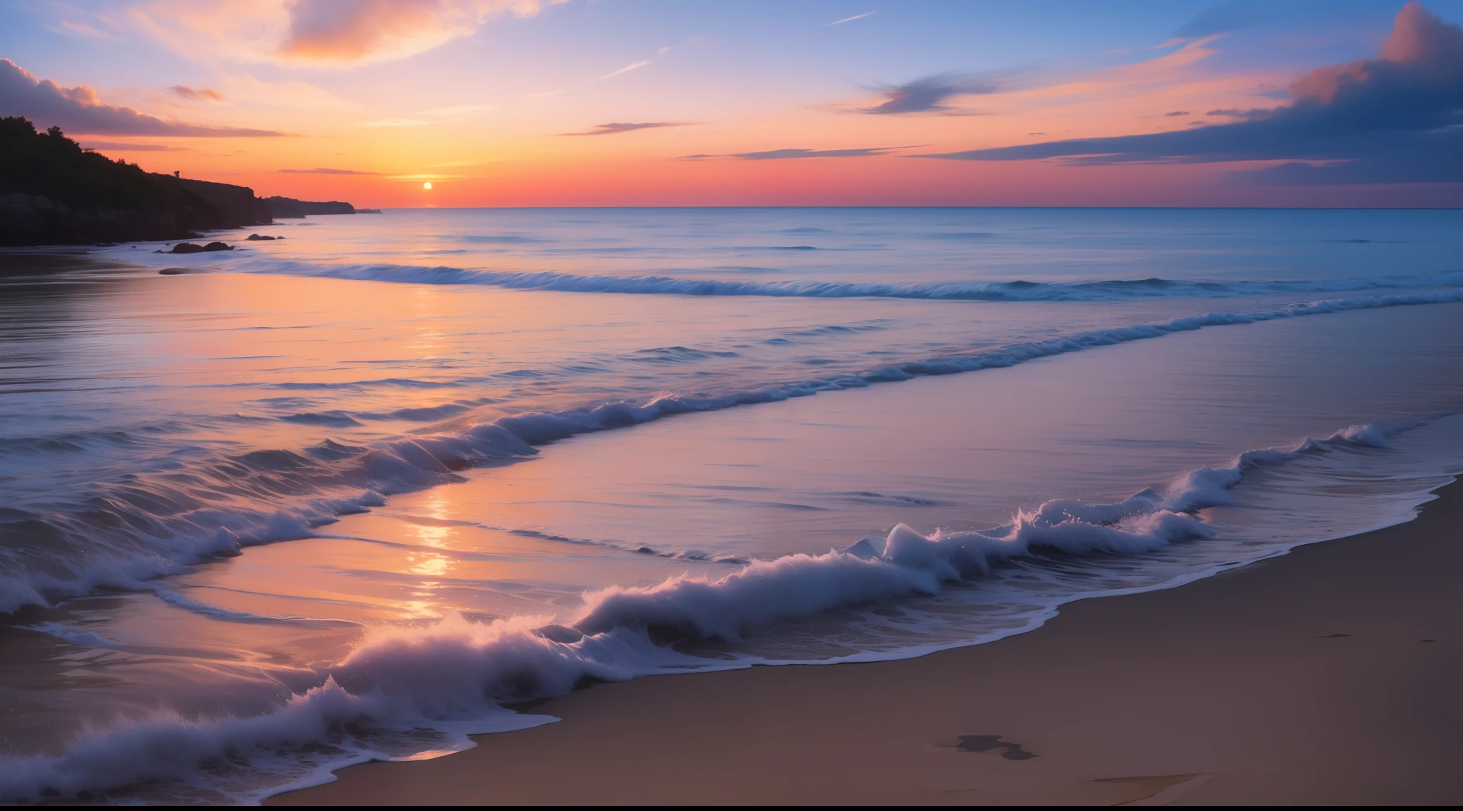 Altocumulus Lenticular Seaside Sunset Ultra Clear Rich Detail 8K --auto