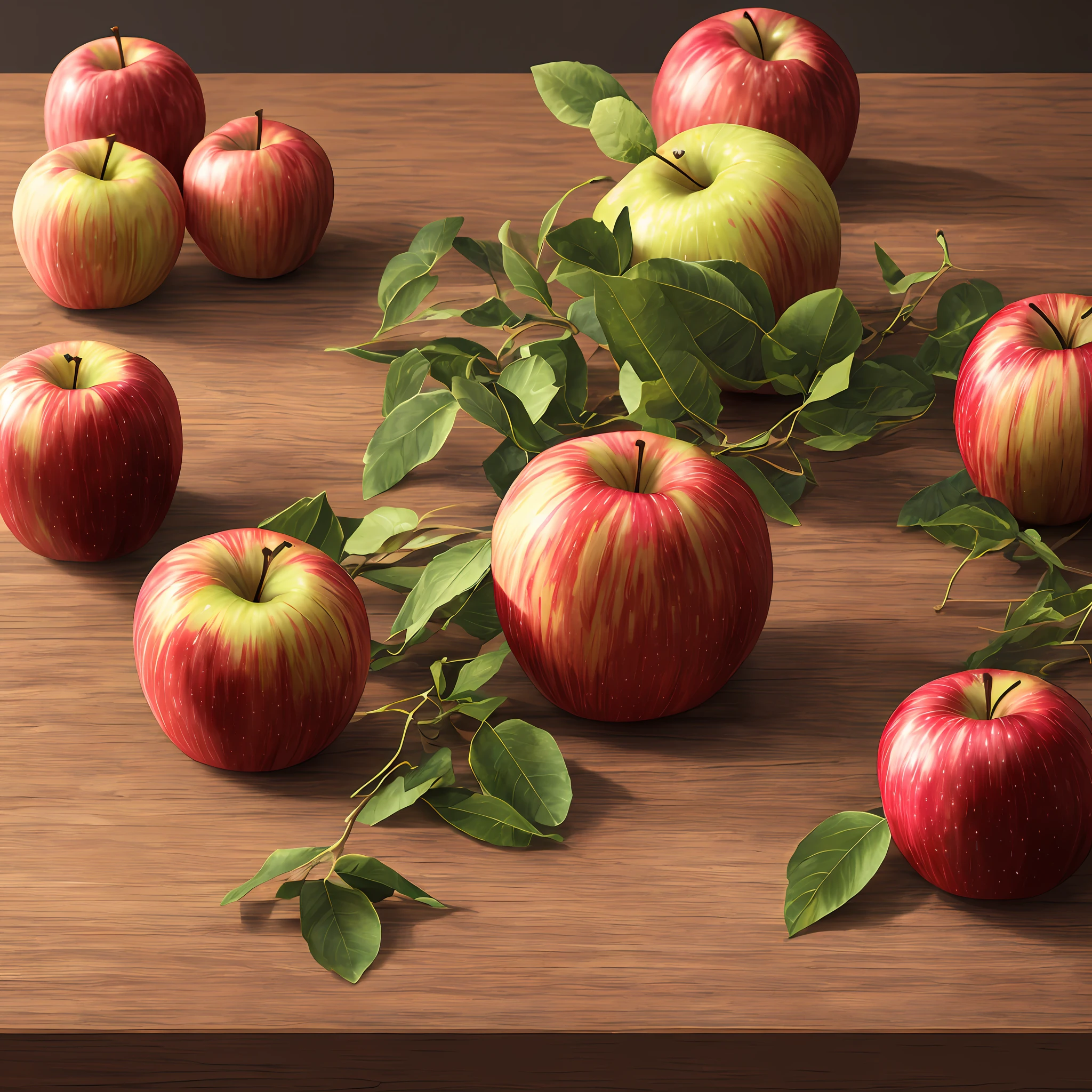 Apple On the Table, realistic, 8k --auto