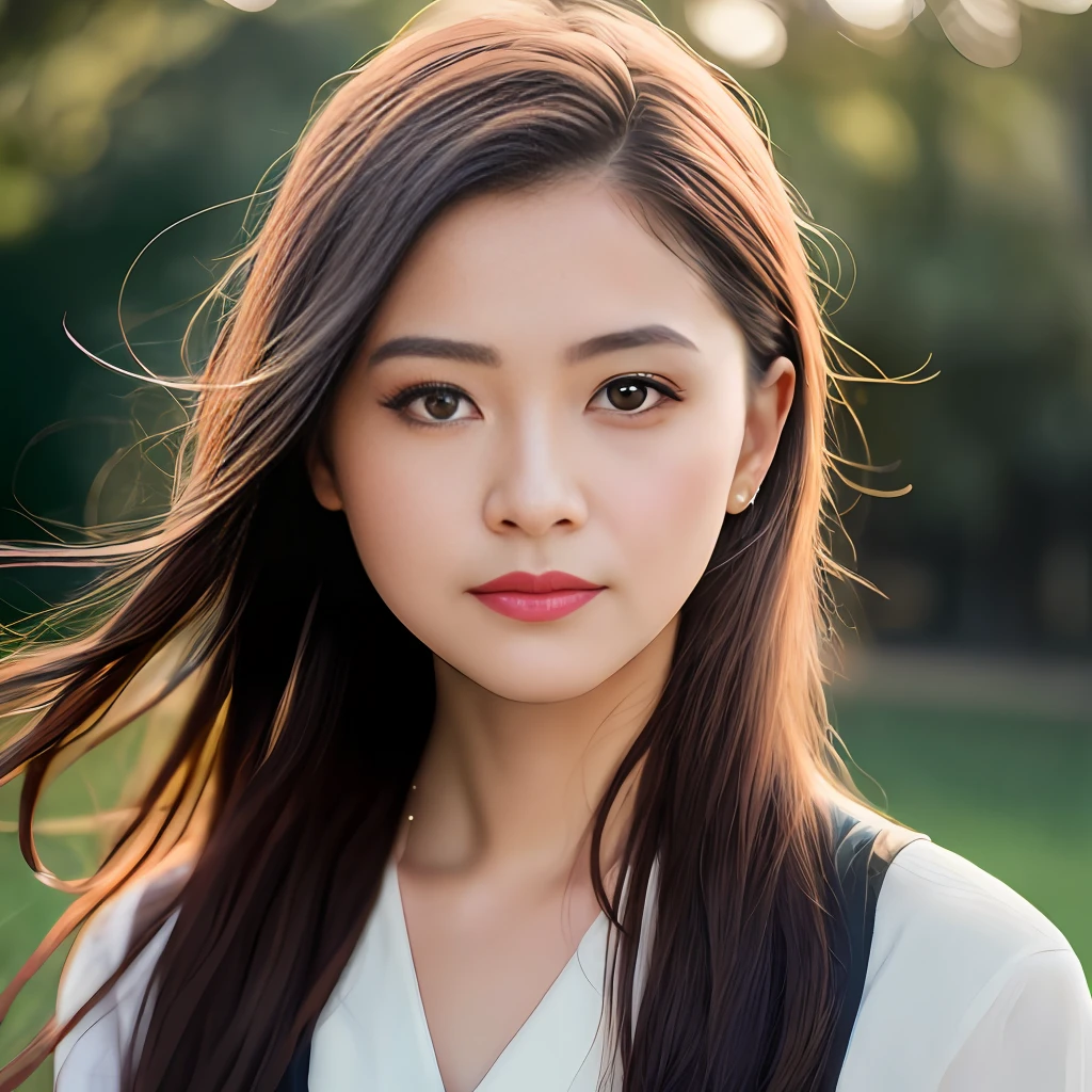 Looking at the audience, light makeup, realism, realistic photos, professional color correction, 8K, F2.4 aperture, 35mm lens, realistic real face, only the face area is included.