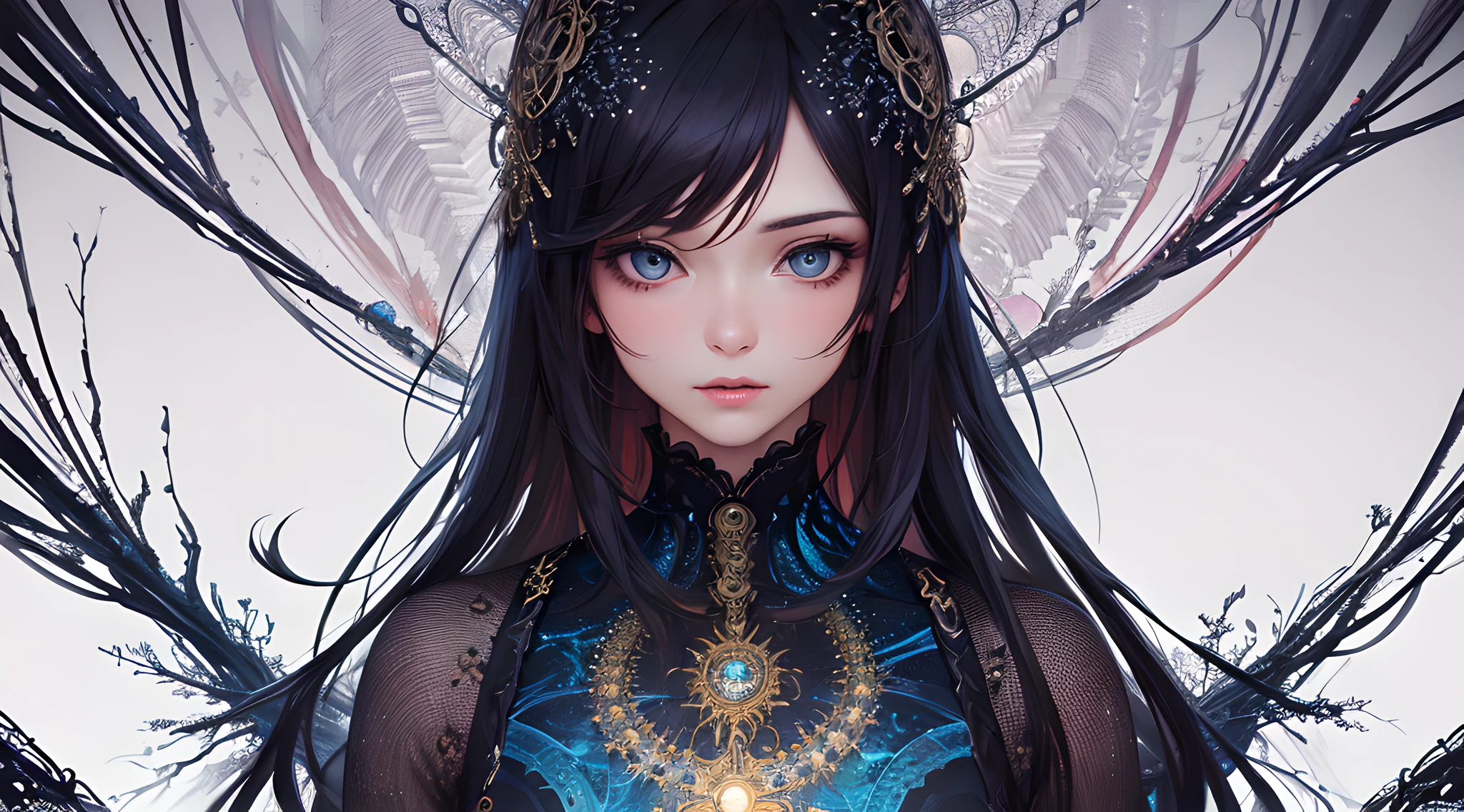 (masterpiece, top quality, best quality, official art, beautiful and aesthetic:1.2), (1girl:1.3), extreme detailed,(fractal art:1.3),colorful,highest detailed