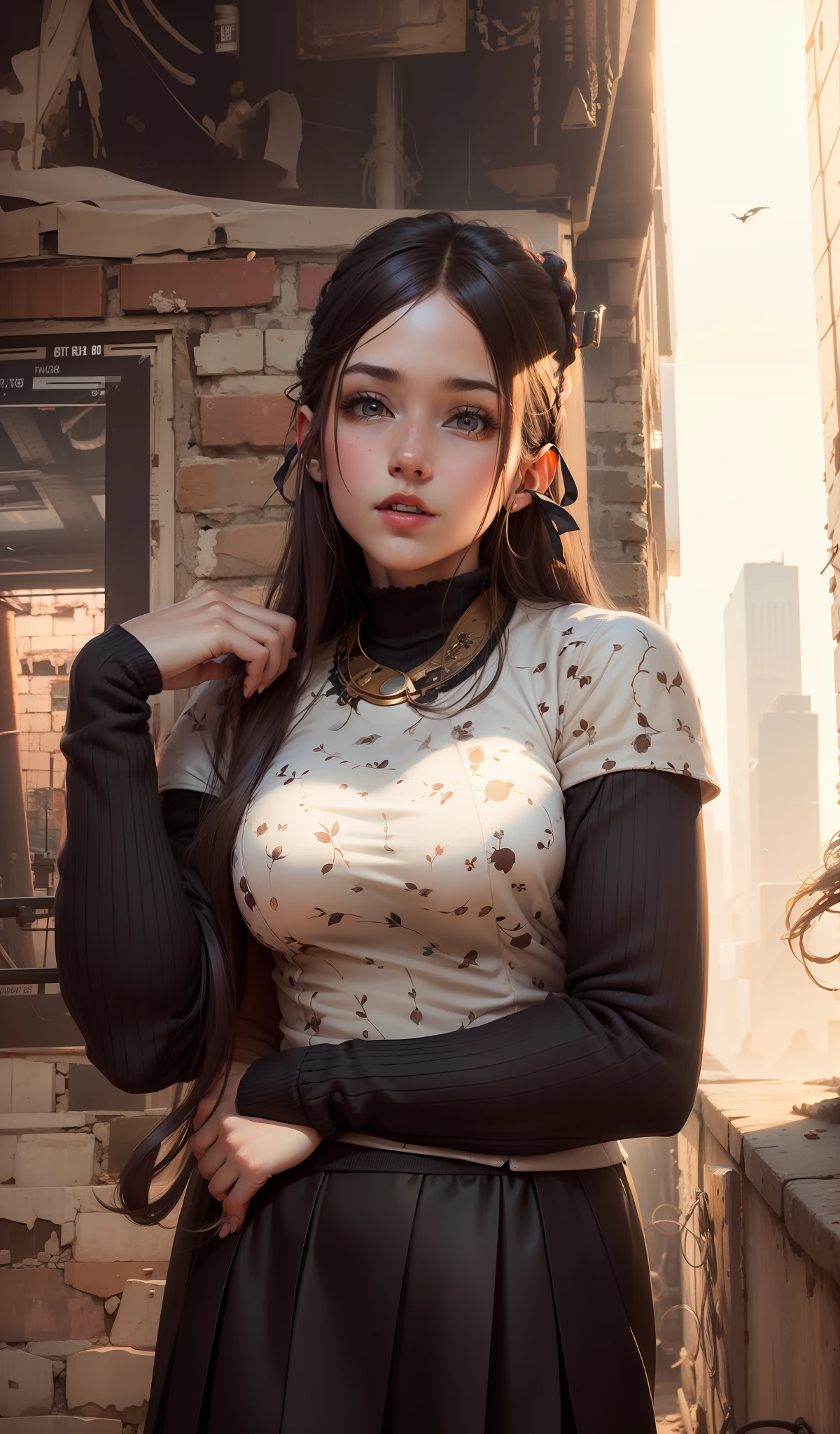 Sweet girl change background 8k ultra in sity