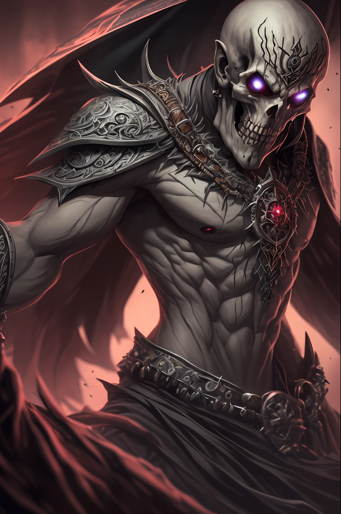 (extremely detailed 8k wallpaper), a medium shot photo of a fearful necromancer, intricate, high detail, dramatic