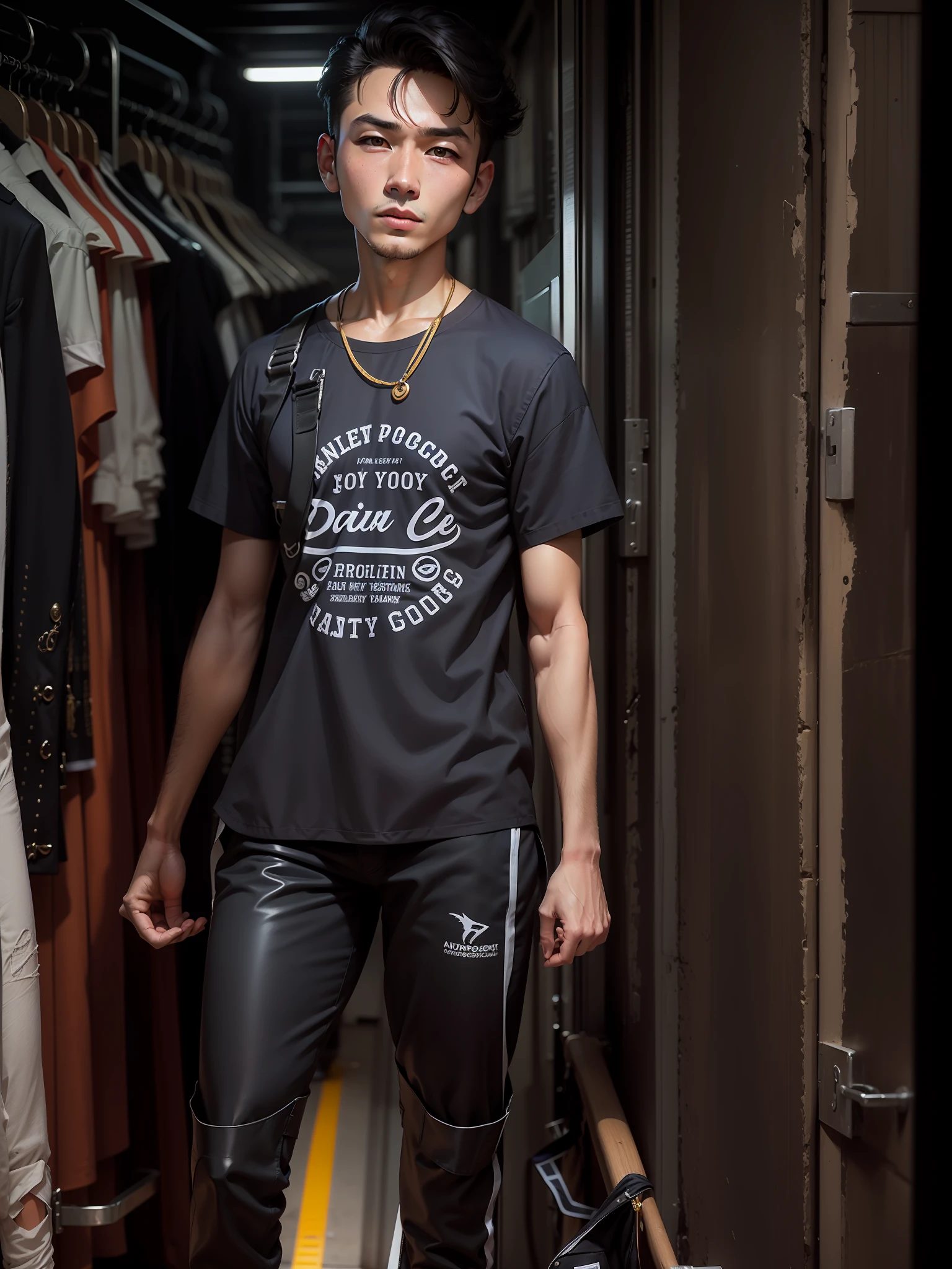 Bad boy suit with professional background and side