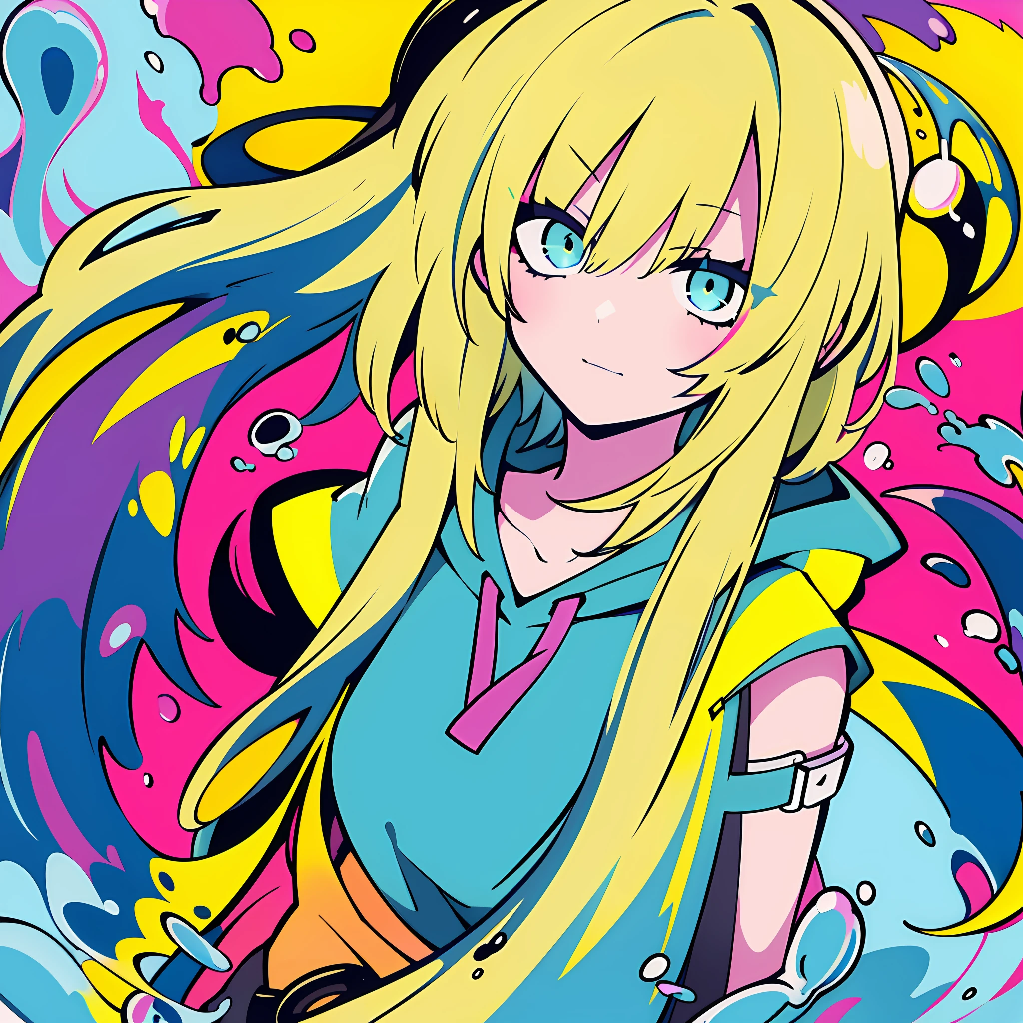 (Ultra Detailed,Ultra High Definition,Detailed Background),((2D)),((Flat Color)),((Colorful)),(((Floating Colorful Water))),1 Girl,Solo,Watch Viewer,Break,Hair Color
blond hair
Dress
Hoodie
character
tidy