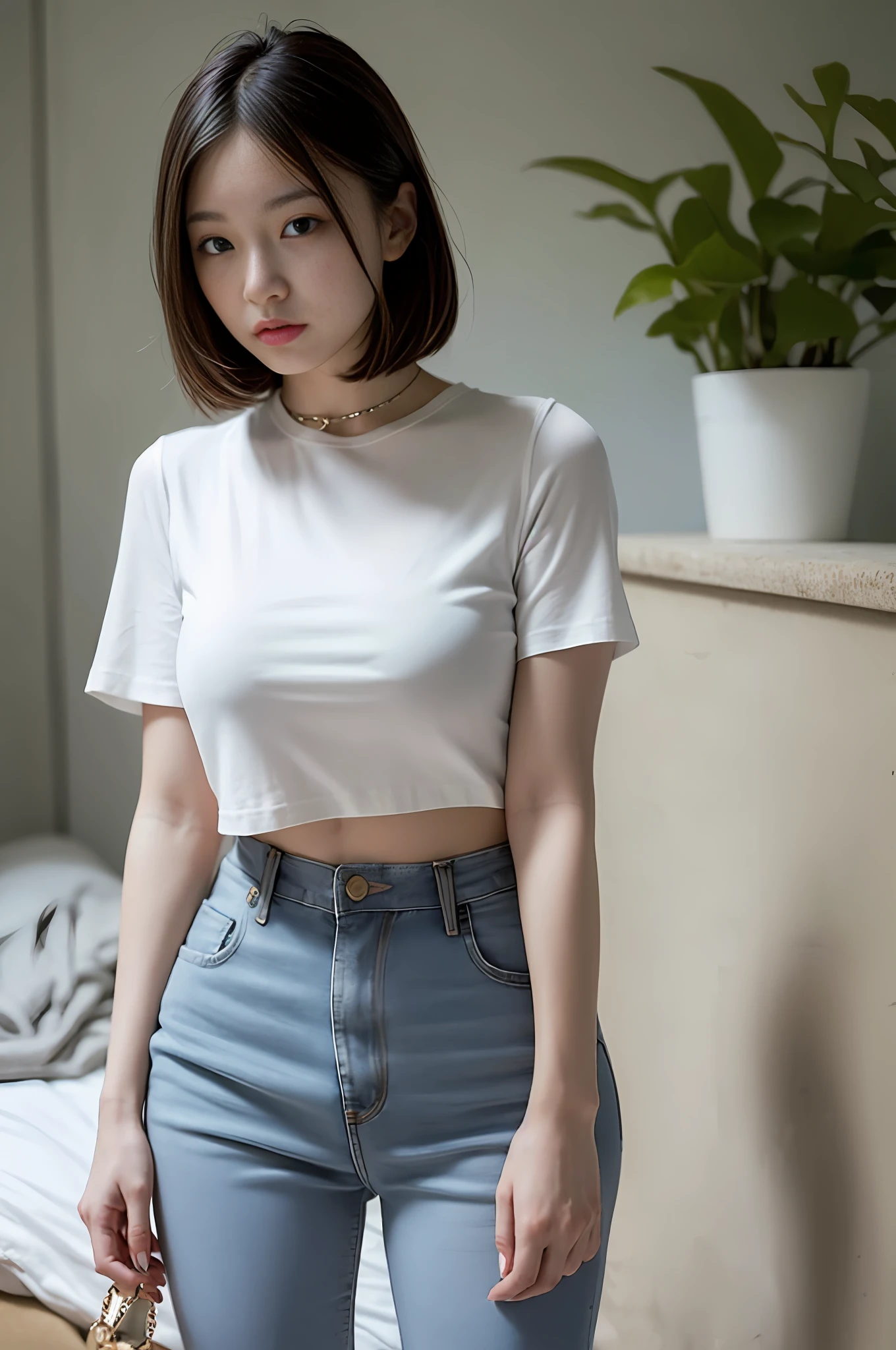 Fashionable shirt, jeans shorts