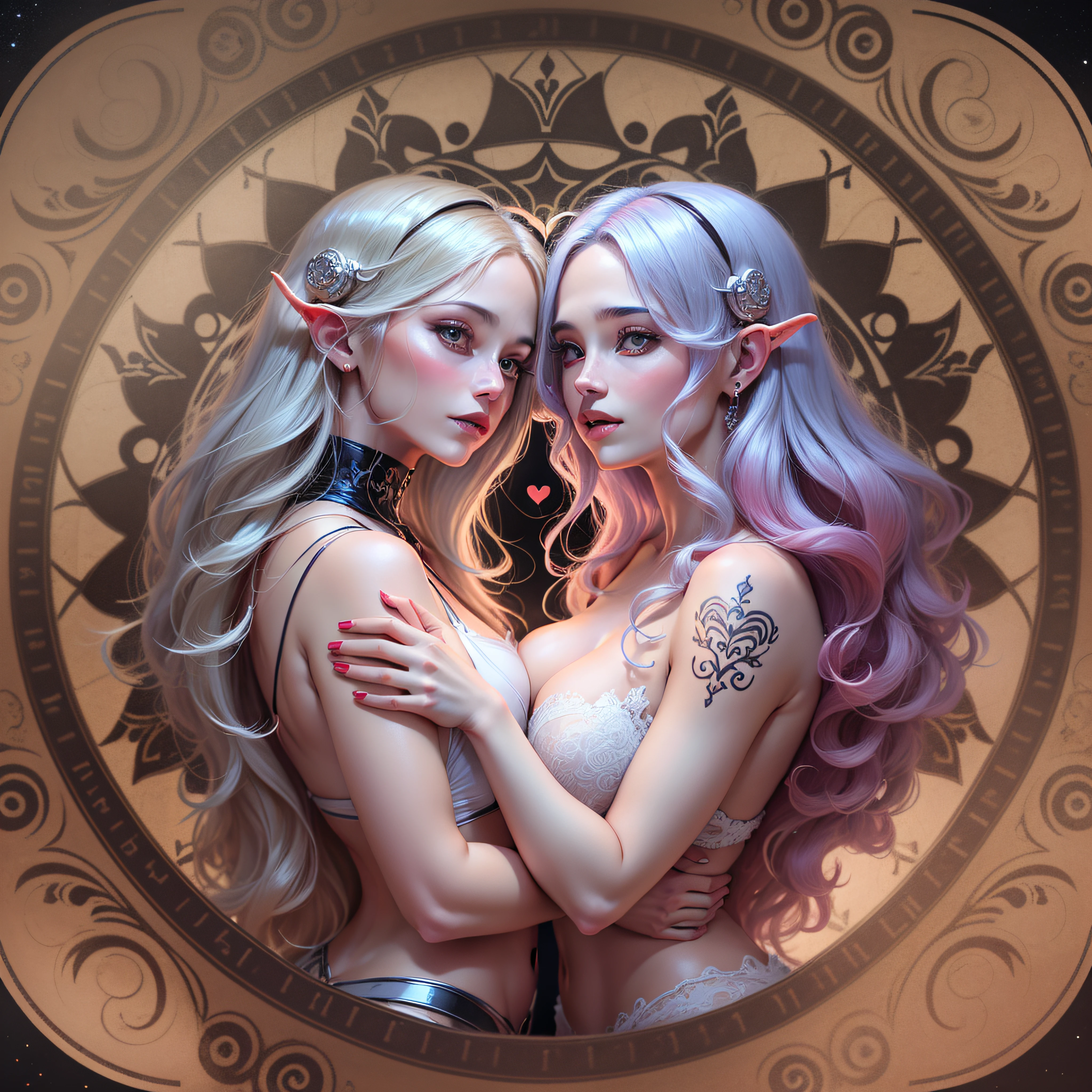 Aries and Taurus, heart, circle, romance, beauty, love