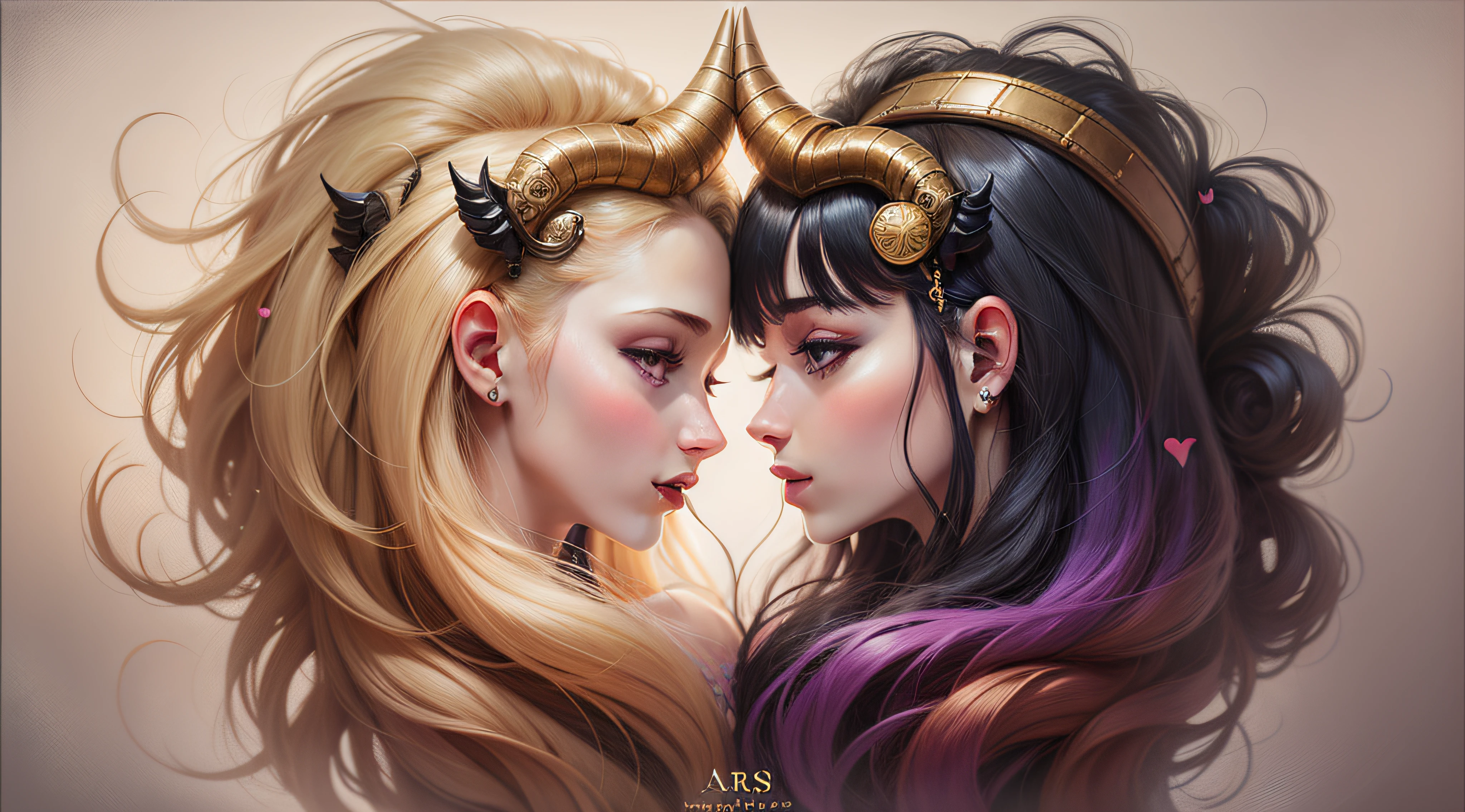 Aries and Taurus, heart, circle, romance, beauty, love
