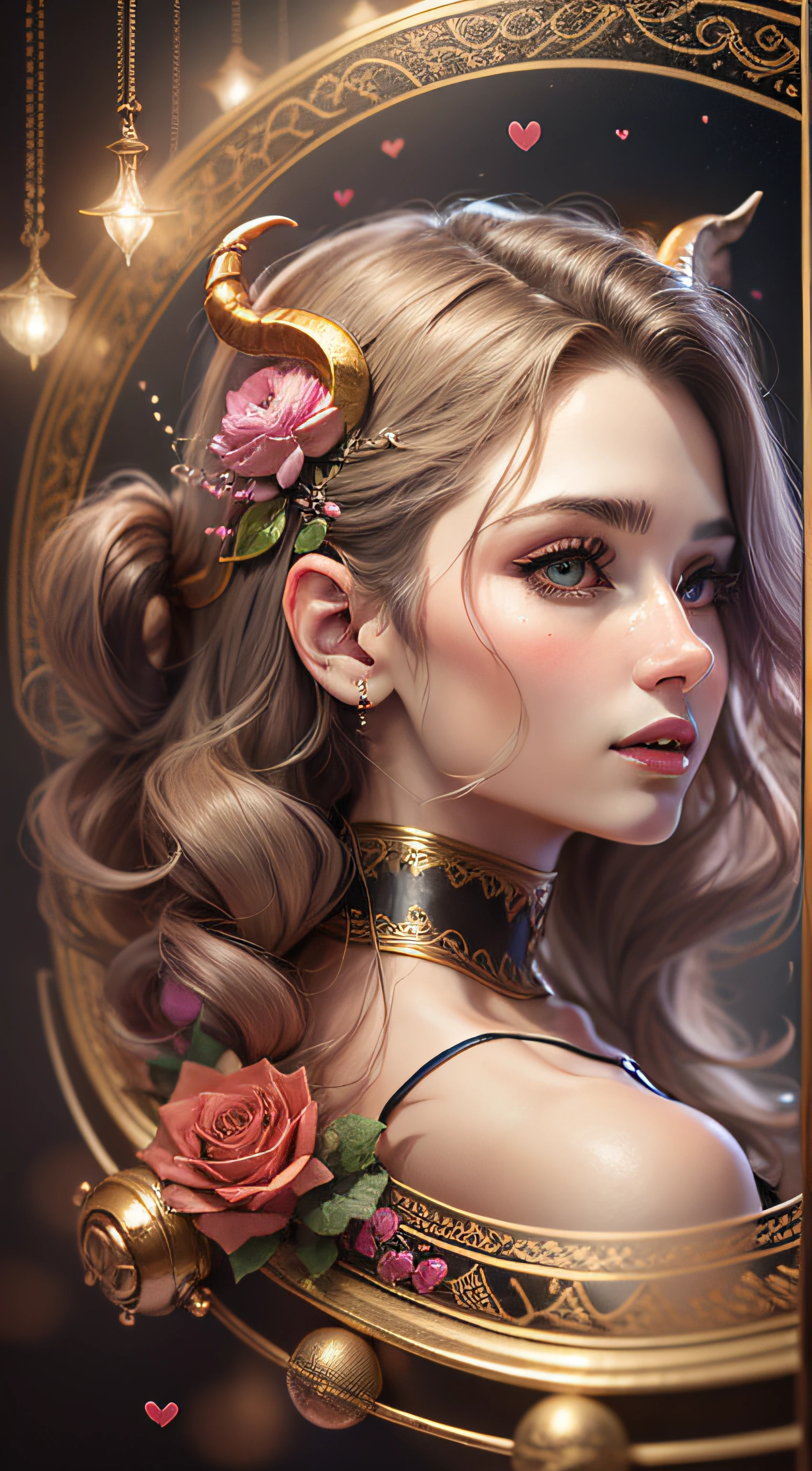 Aries and Taurus, heart, circle, romance, beauty, love